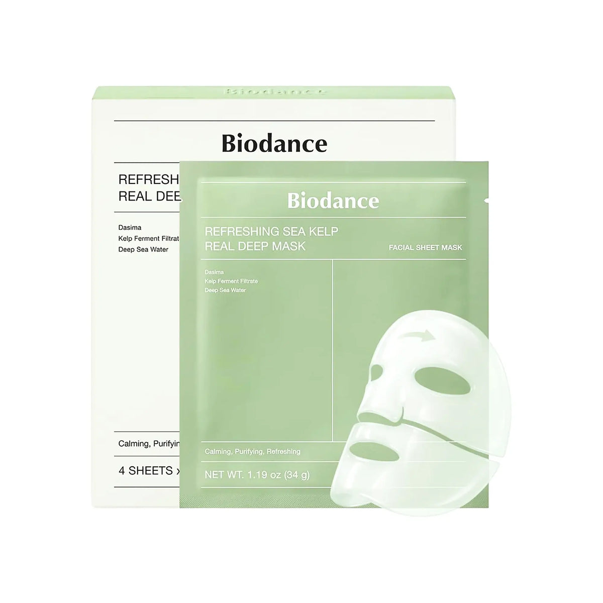 61445-Biodance Refreshing Sea Kelp Real Deep Mask 4 Sheets