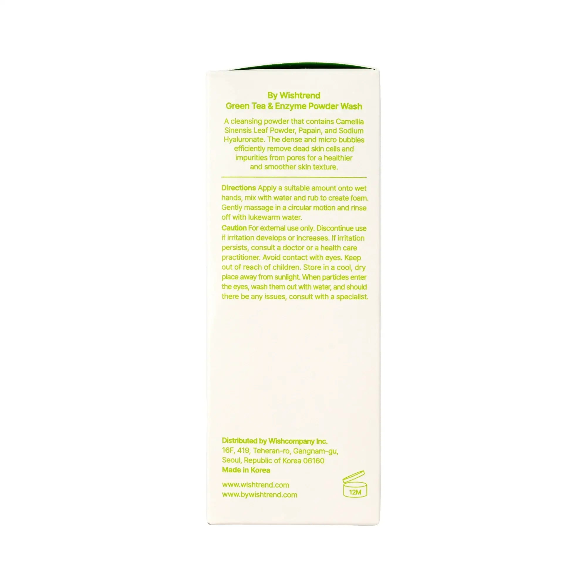 61448-By Wishtrend Green Tea & Enzyme Powder Wash 110g +7