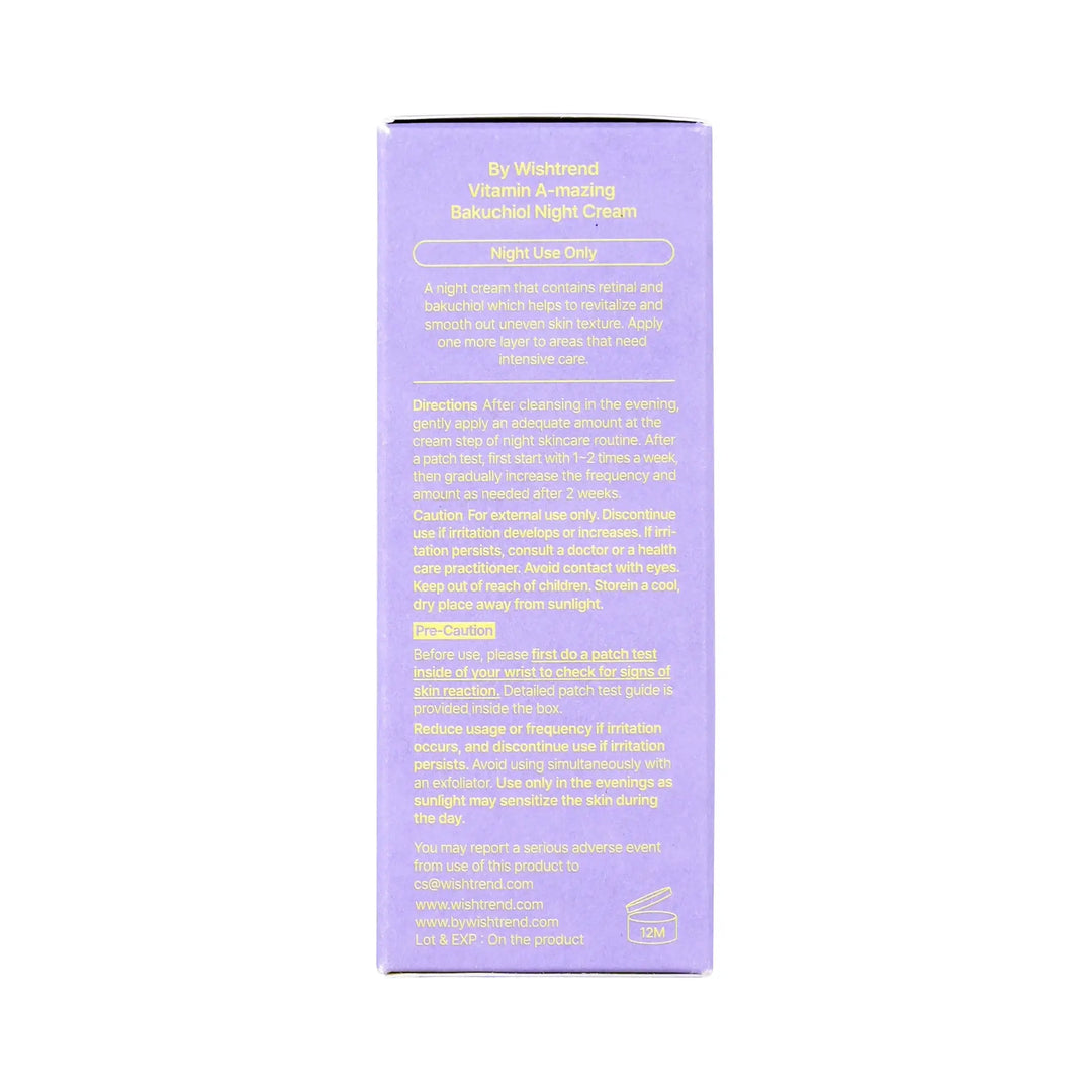 61454-By Wishtrend Vitamin A-Mazing Bakuchiol Night Cream 30g +7