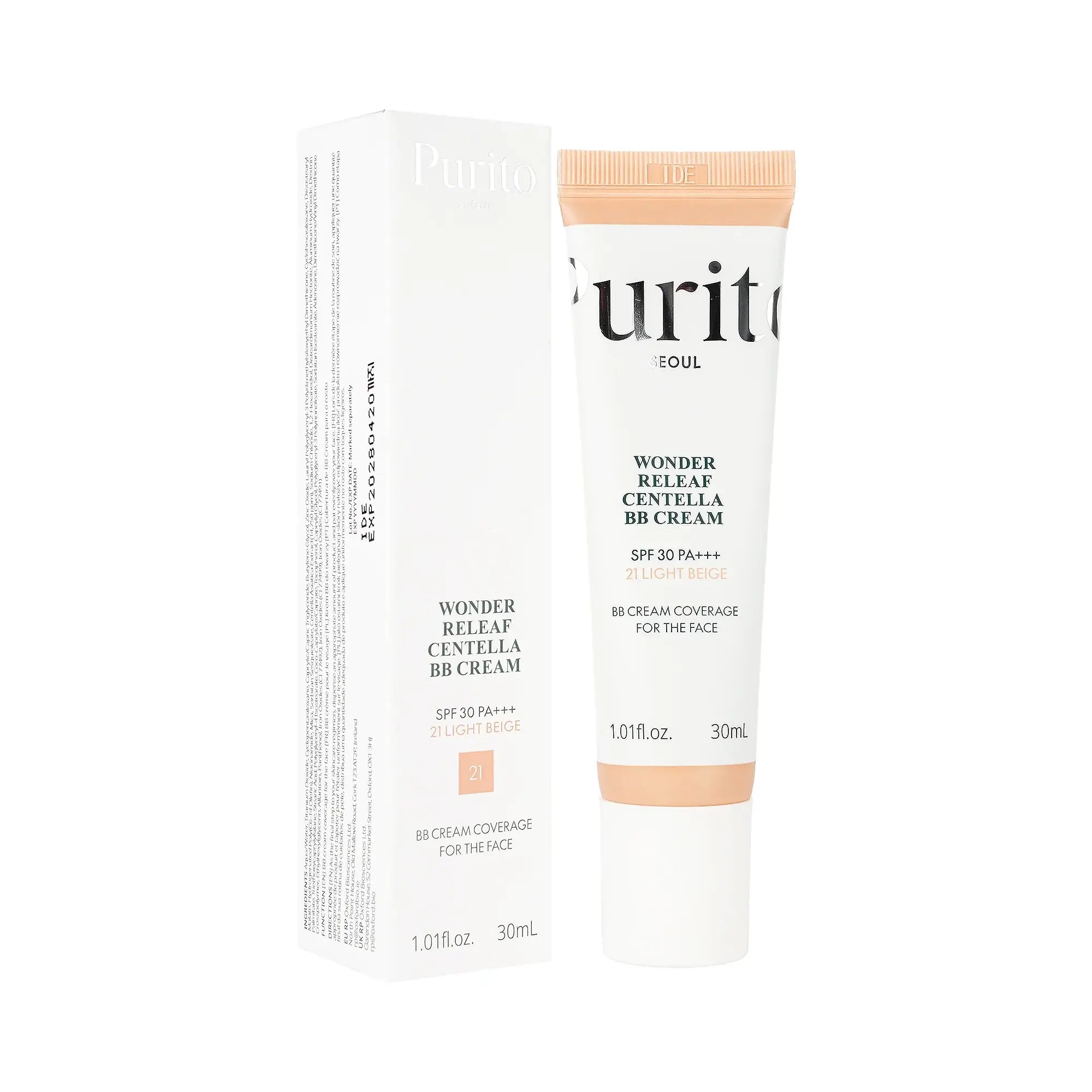 61457-Purito Wonder Releaf Centella BB Cream 30ml-21 Light Beige +2