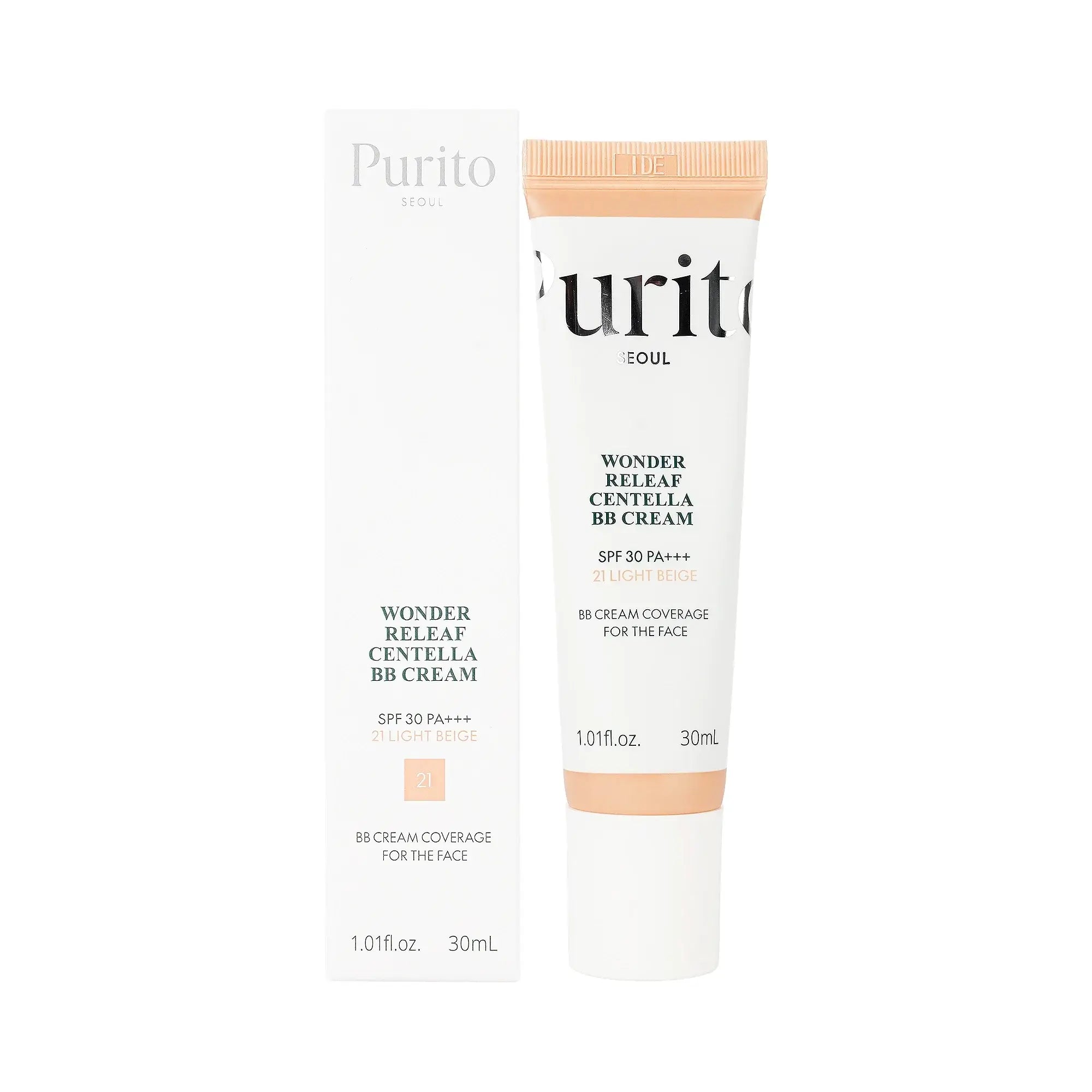 61457-Purito Wonder Releaf Centella BB Cream 30ml-21 Light Beige +3