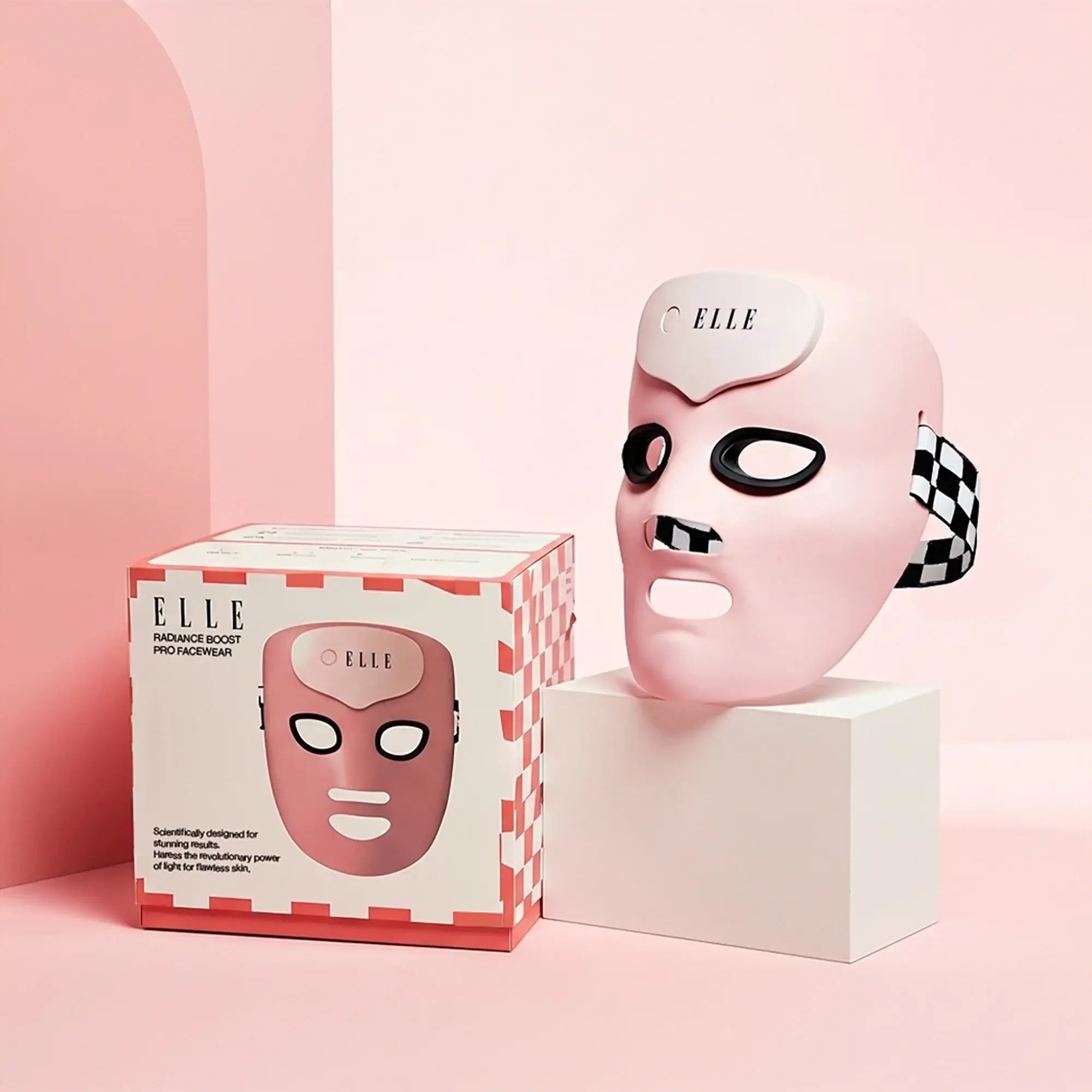 61464-Elle Led Mask Radiance Boost Pro Facewear Pink Colour