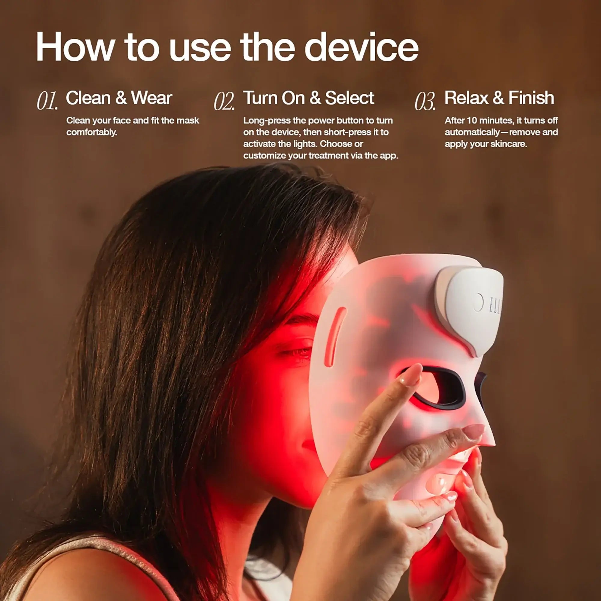 61464-Elle Led Mask Radiance Boost Pro Facewear Pink Colour +7