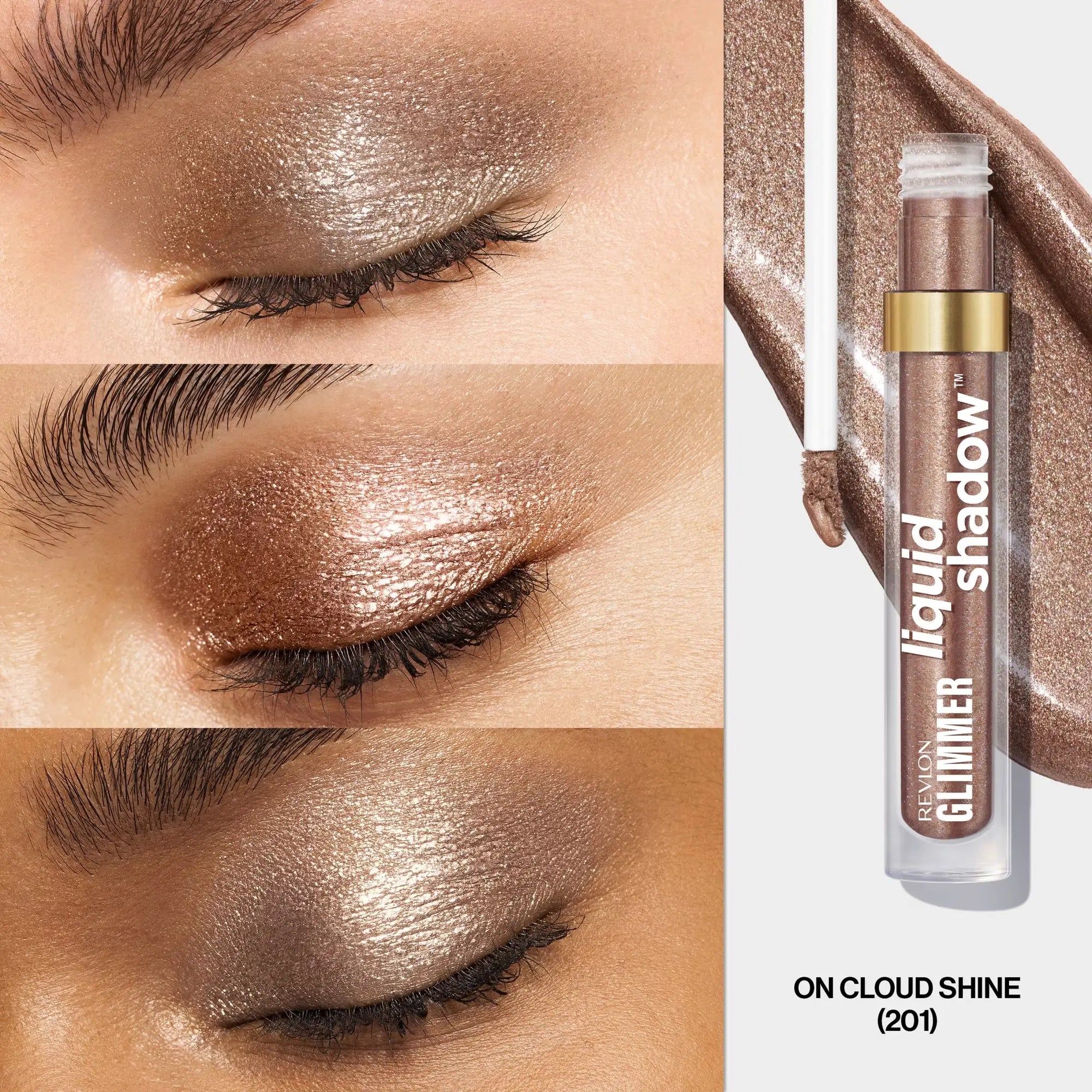 61480-Revlon Glimmer Liquid Shadow 201-On Cloud Shine +4