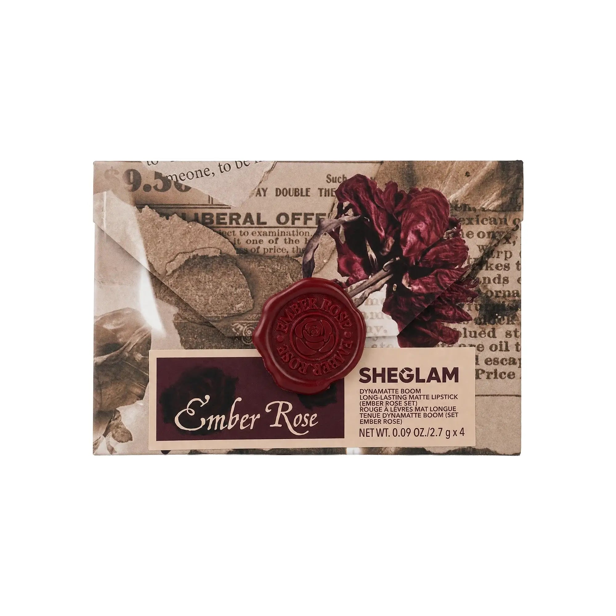 61483-Sheglam Ember Rose Dynamatte Boom Long.L Matte Lipstick Kit +2