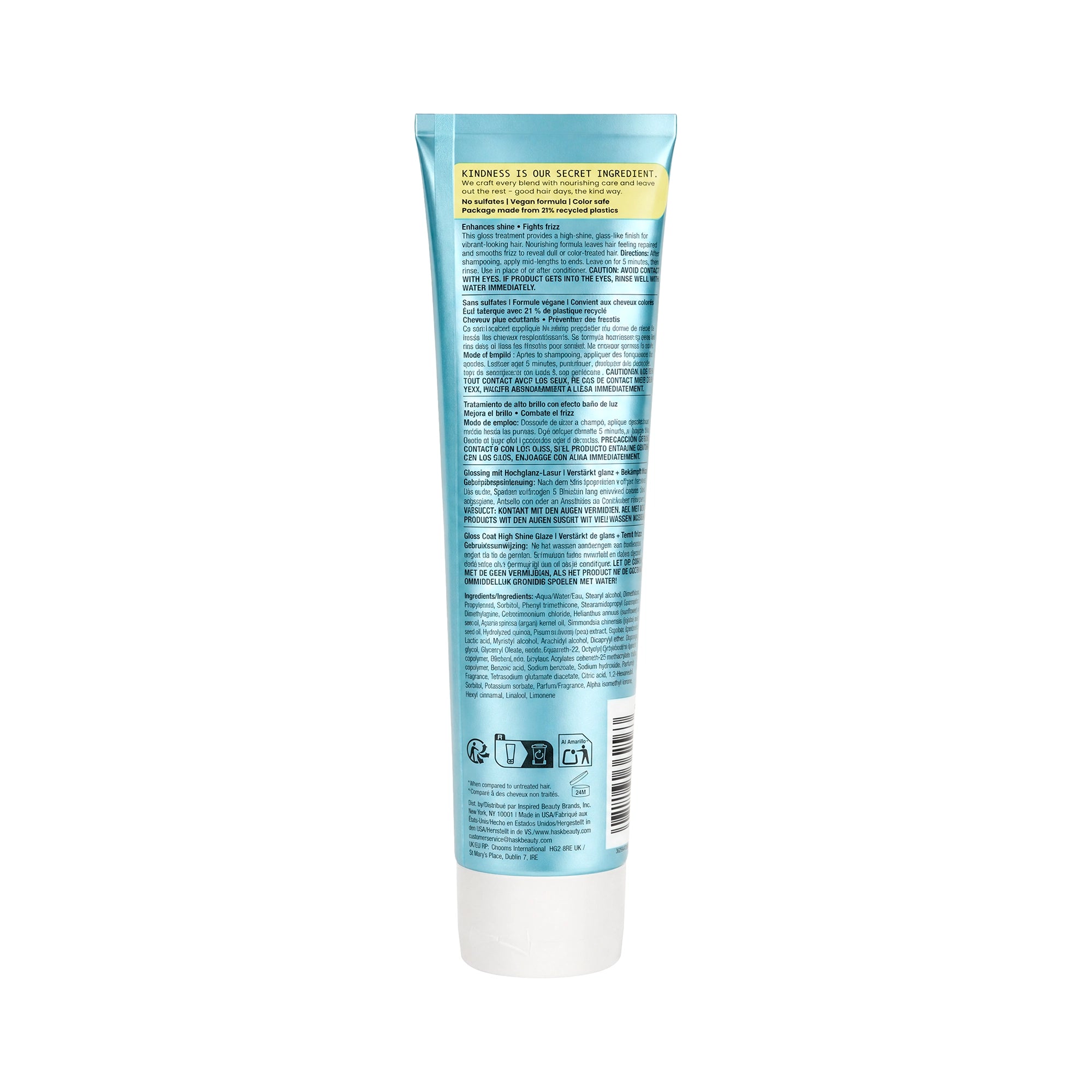 61503-Hask Gloss Coat + Argan Oil High Shine Glaze 147ml +1