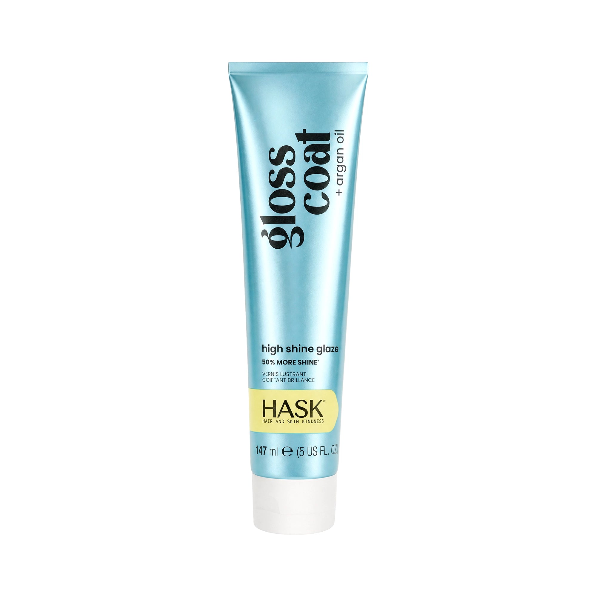 61503-Hask Gloss Coat + Argan Oil High Shine Glaze 147ml