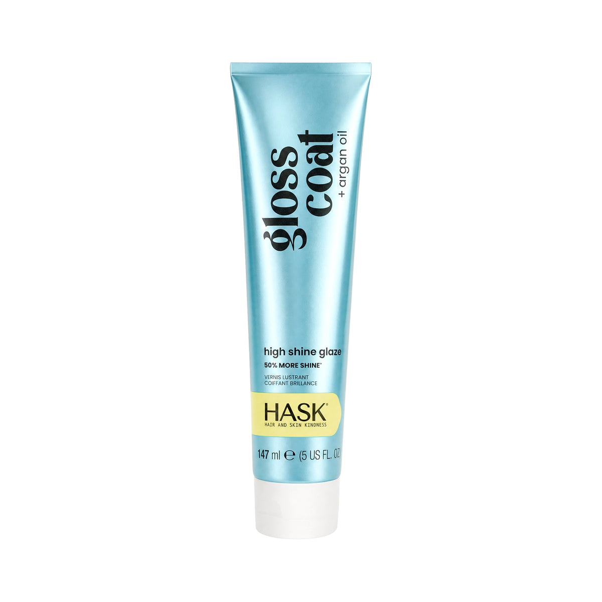 61503-Hask Gloss Coat + Argan Oil High Shine Glaze 147ml