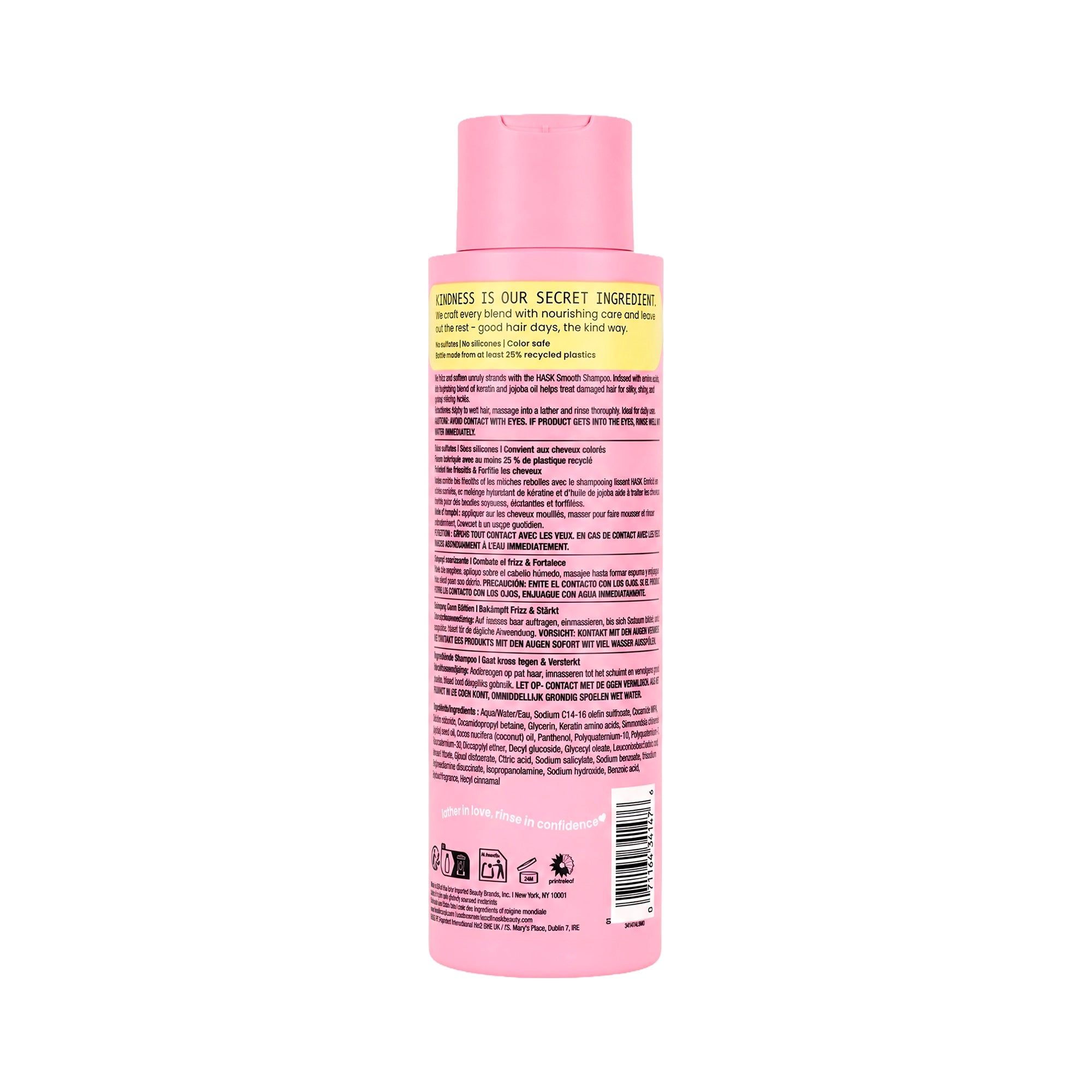 61507-Hask Smooth + Keratin & Jojoba Oil Shampoo 473ml +1