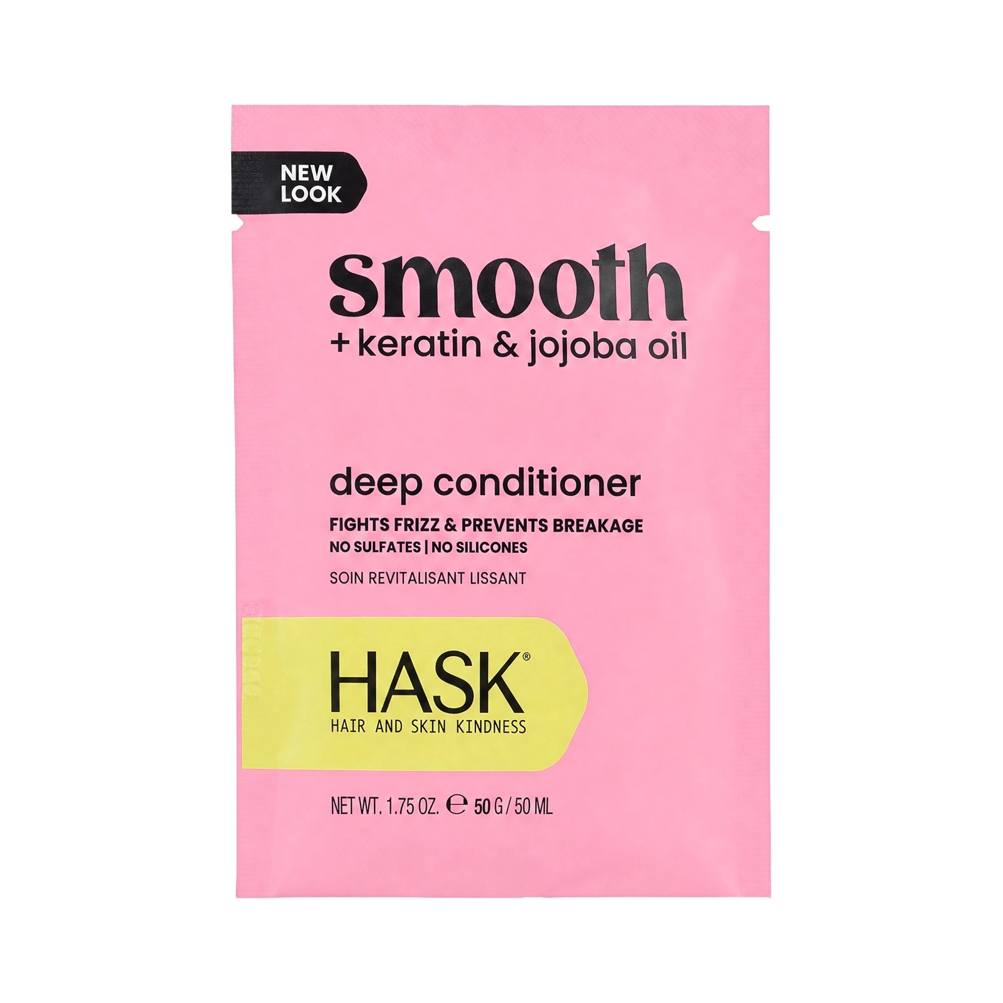 61509-Hask Smooth + Keratin & Jojoba Oil Deep Conditioner 50ml