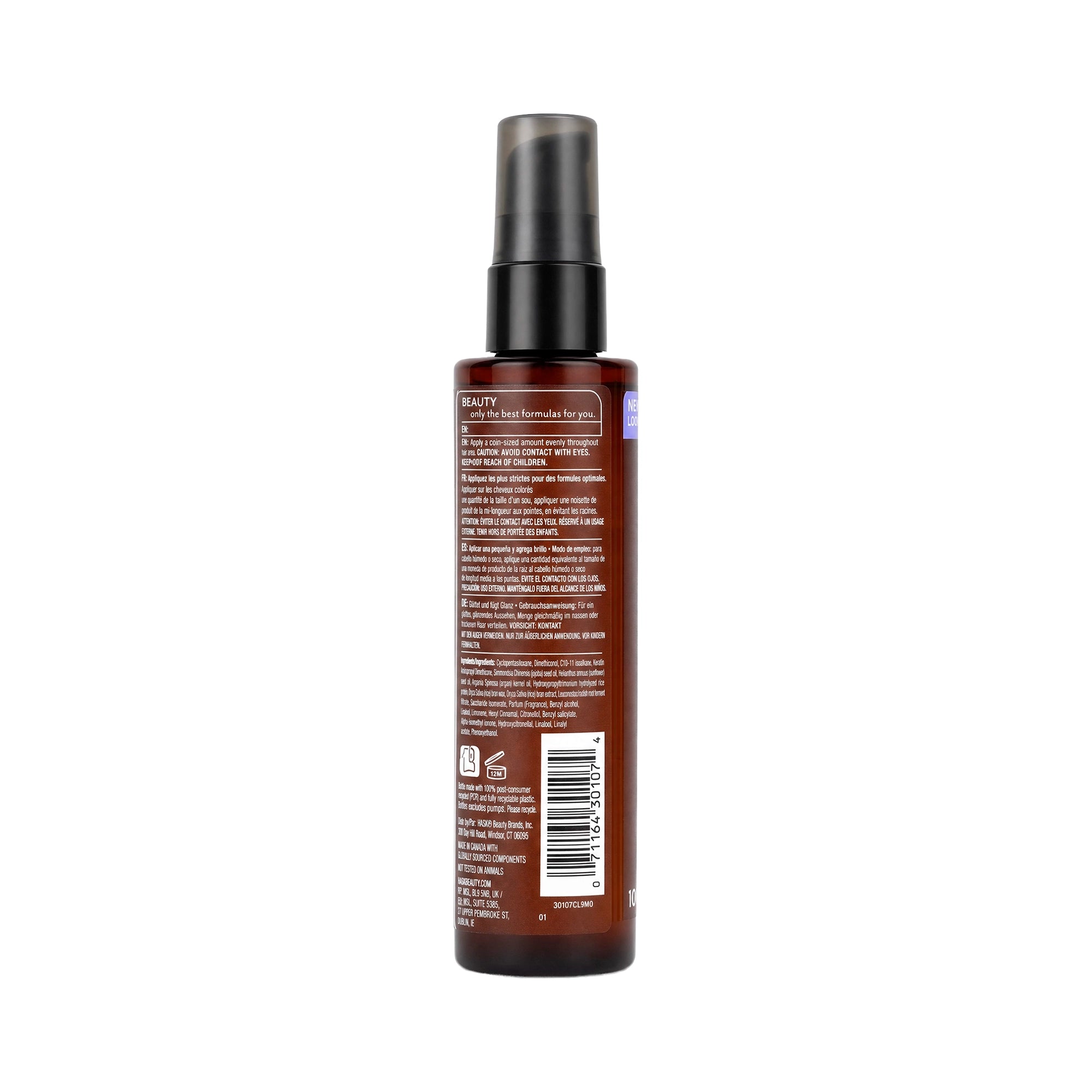 61511-Hask Keratin Smooth Hair Oil 100ml +1