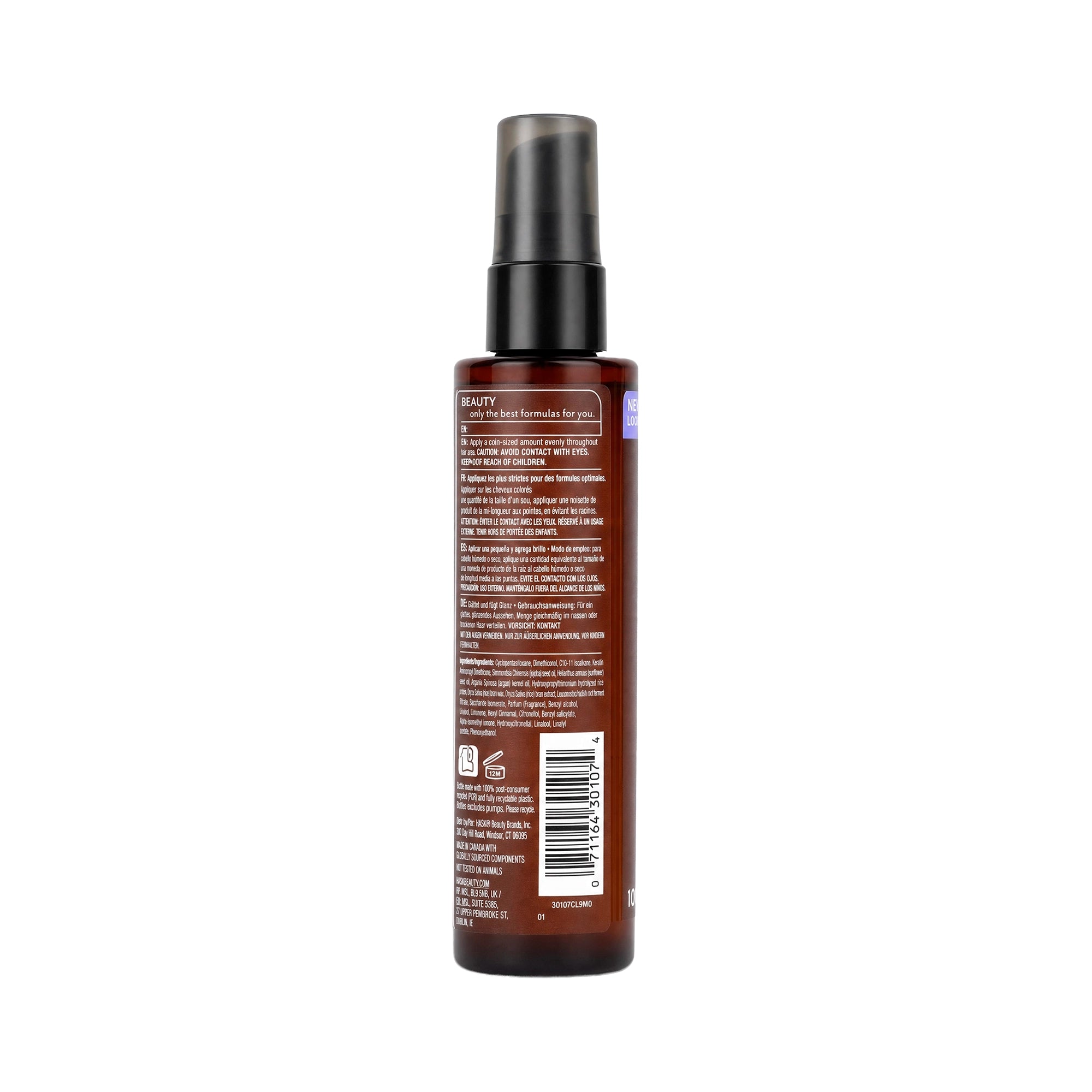 61511-Hask Keratin Smooth Hair Oil 100ml +2