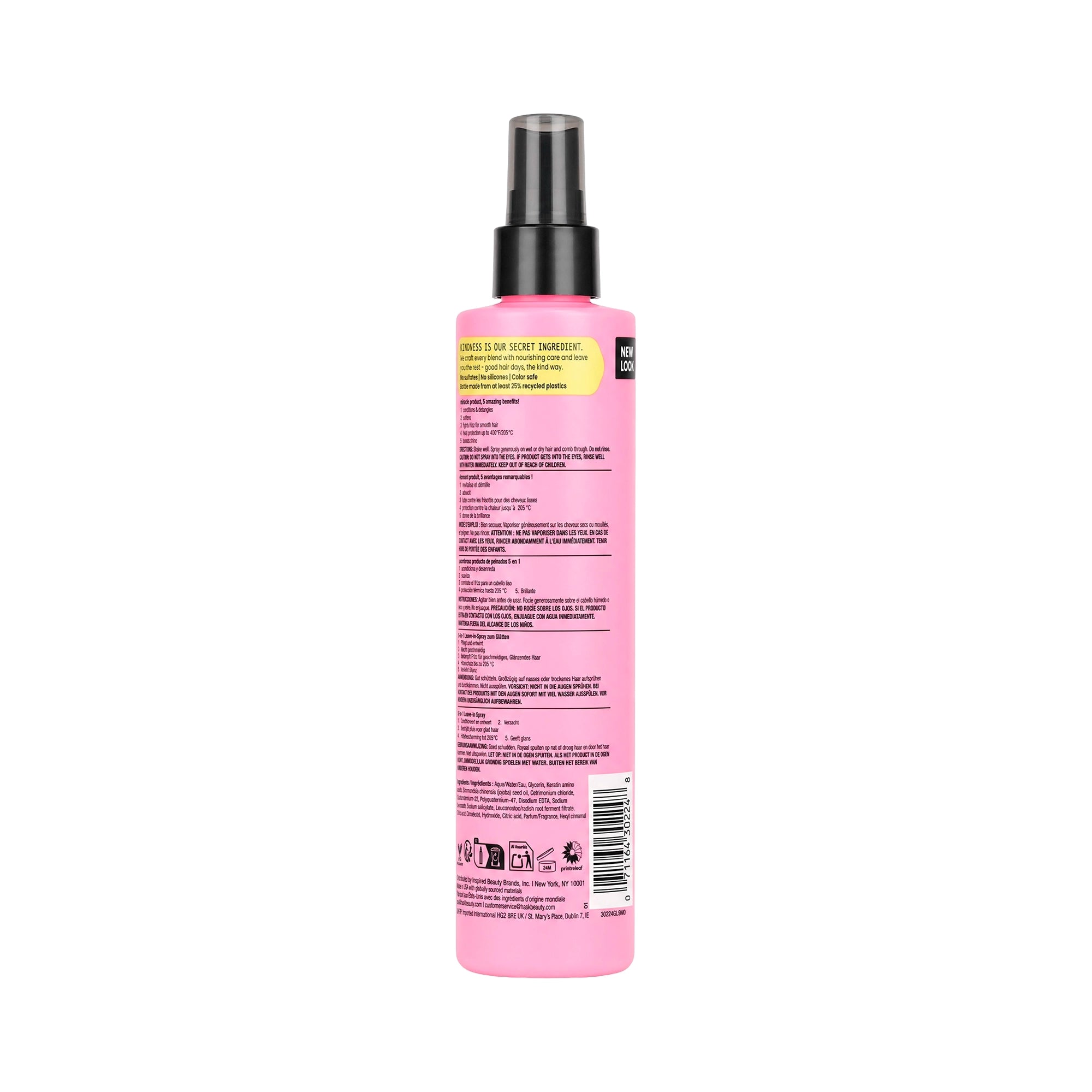 61512-Hask Smooth+Keratin & Jojoba Oil 5-in-1 Leave-In Spray 175ml +2