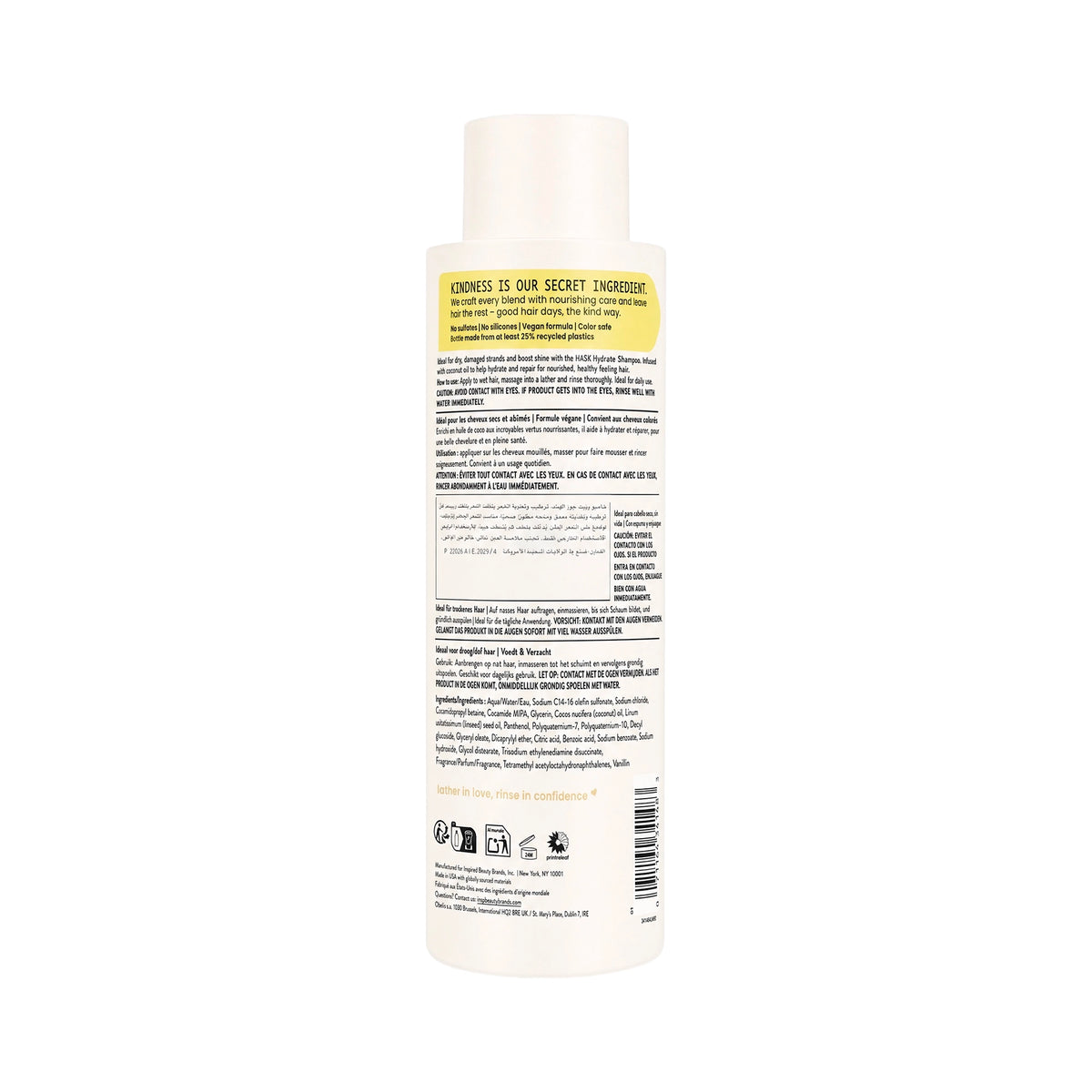 61514-Hask Hydrate + Coconut Oil Shampoo 473ml +1