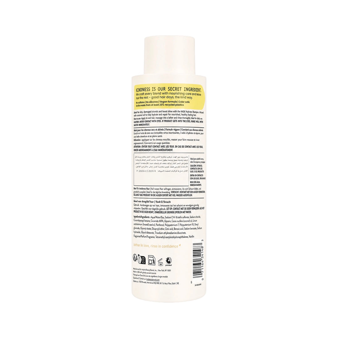 61514-Hask Hydrate + Coconut Oil Shampoo 473ml +2