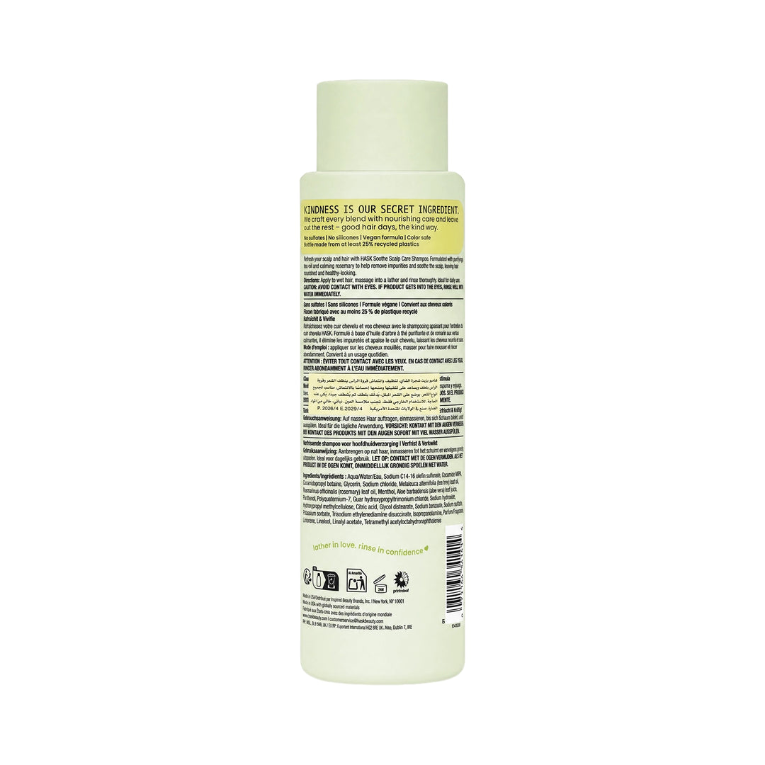 61519-Hask Soothe tea tree oil &amp; rosemary Shampoo 473ml +1