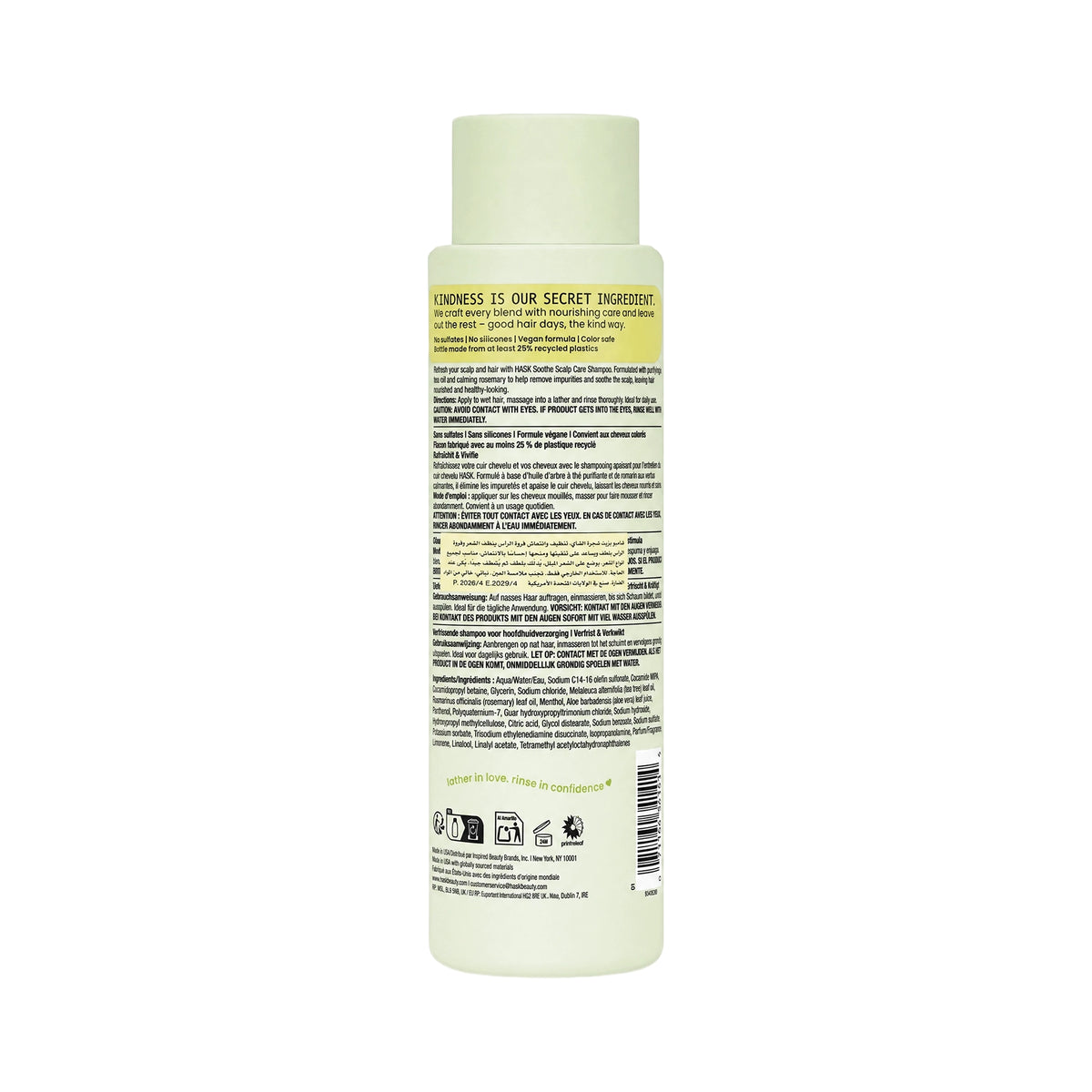 61519-Hask Soothe tea tree oil & rosemary Shampoo 473ml +1