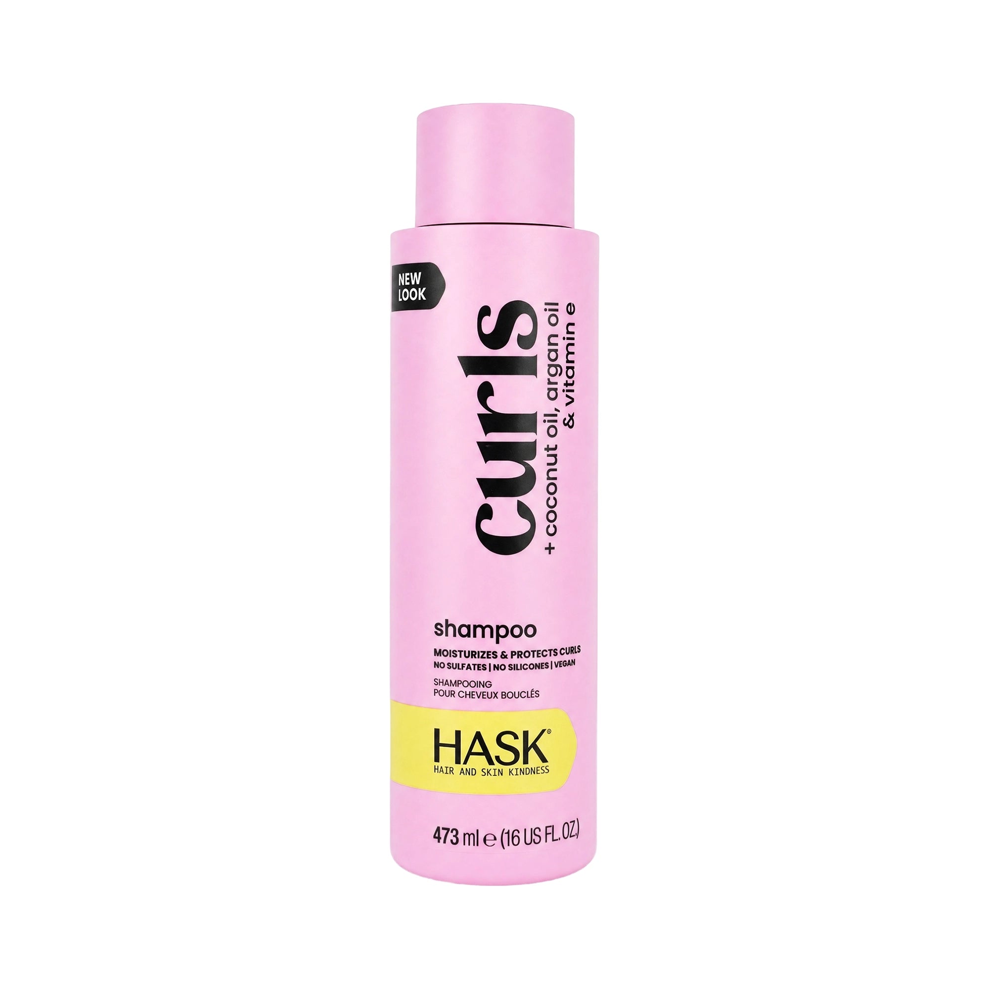 61523-Hask Curls Coconut Oil Argan Oil & Vitamin E Shampoo 473ml