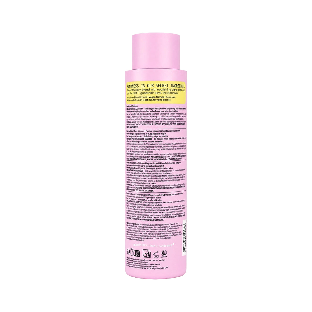 61523-Hask Curls Coconut Oil Argan Oil &amp; Vitamin E Shampoo 473ml +1