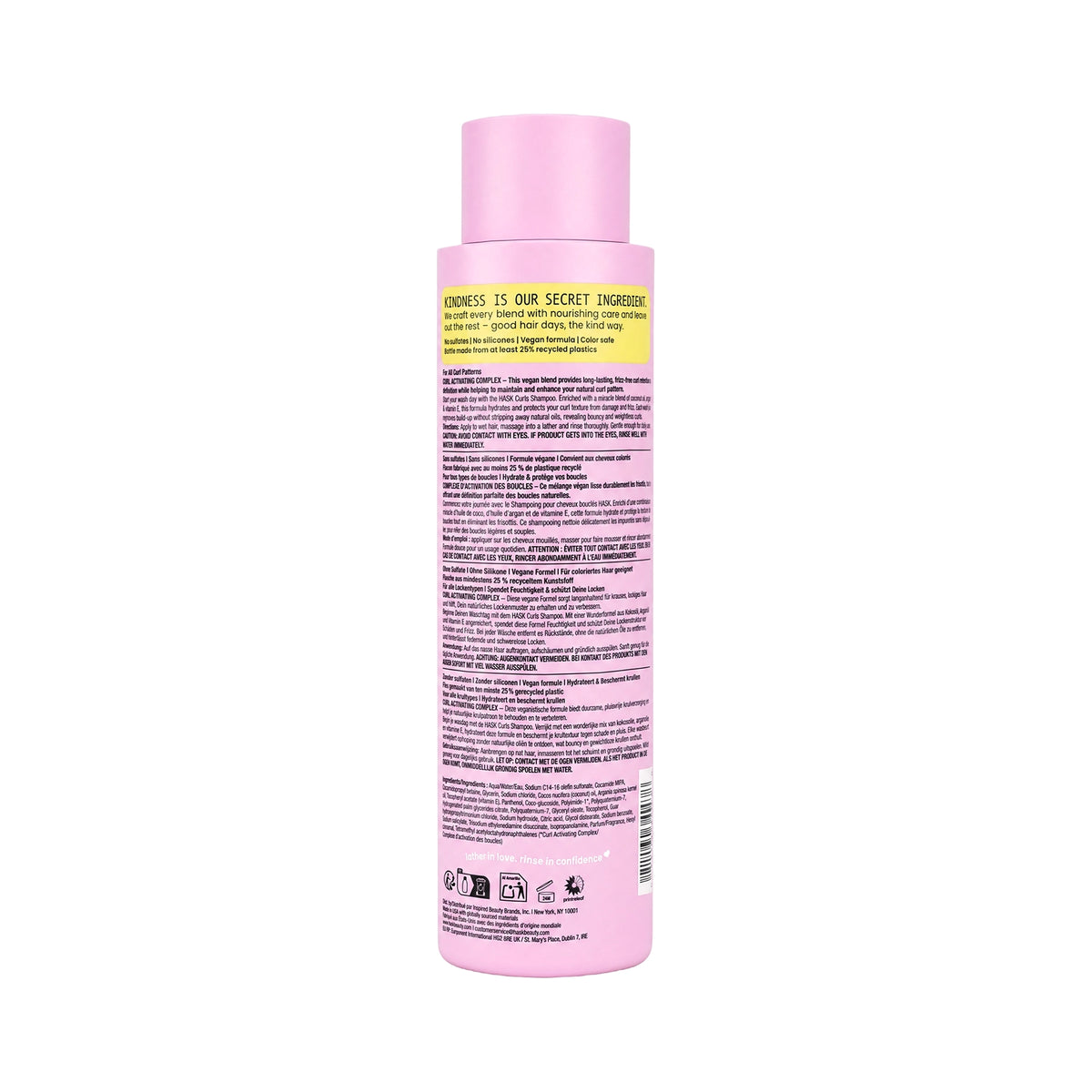 61523-Hask Curls Coconut Oil Argan Oil & Vitamin E Shampoo 473ml +1