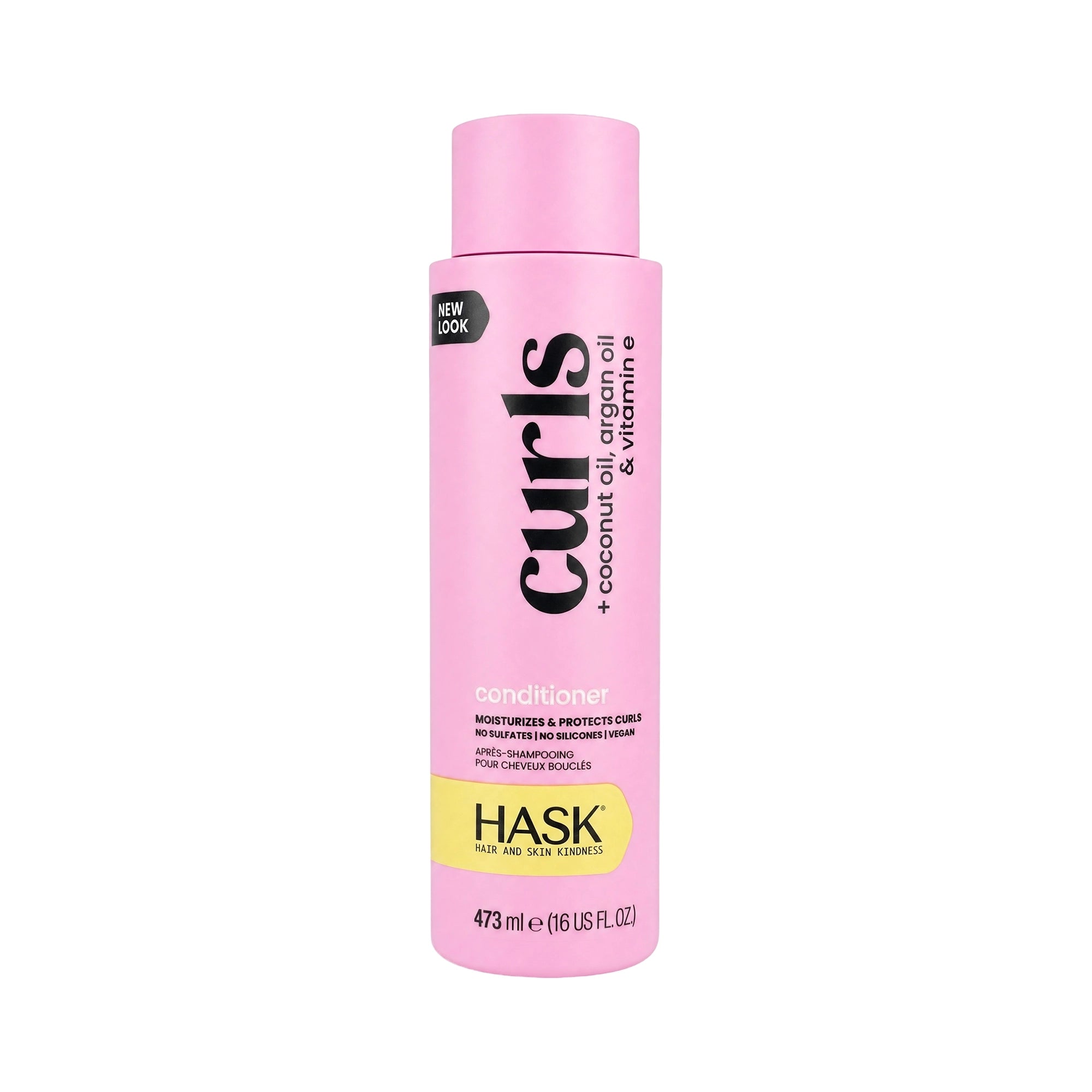 61524-Hask Curls Coconut Oil Argan Oil & Vitamin E Conditioner 473ml