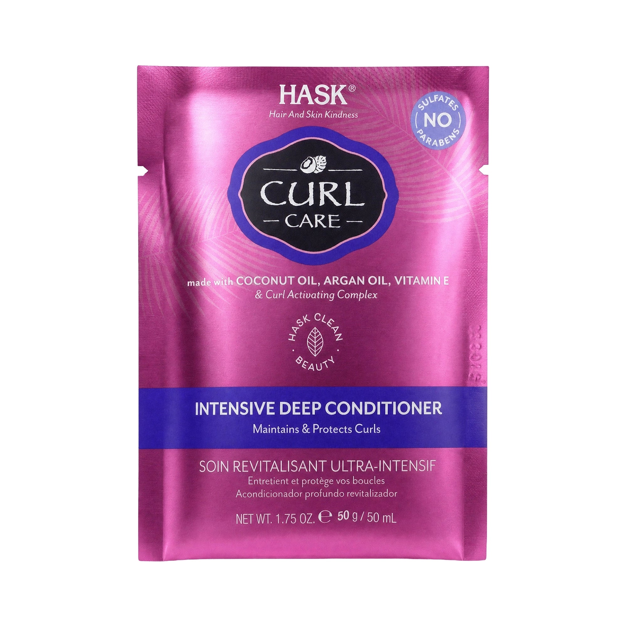 61525-Hask Curls Coconut Oil Argan Oil & Vitamin E Deep Conditioner 50ml