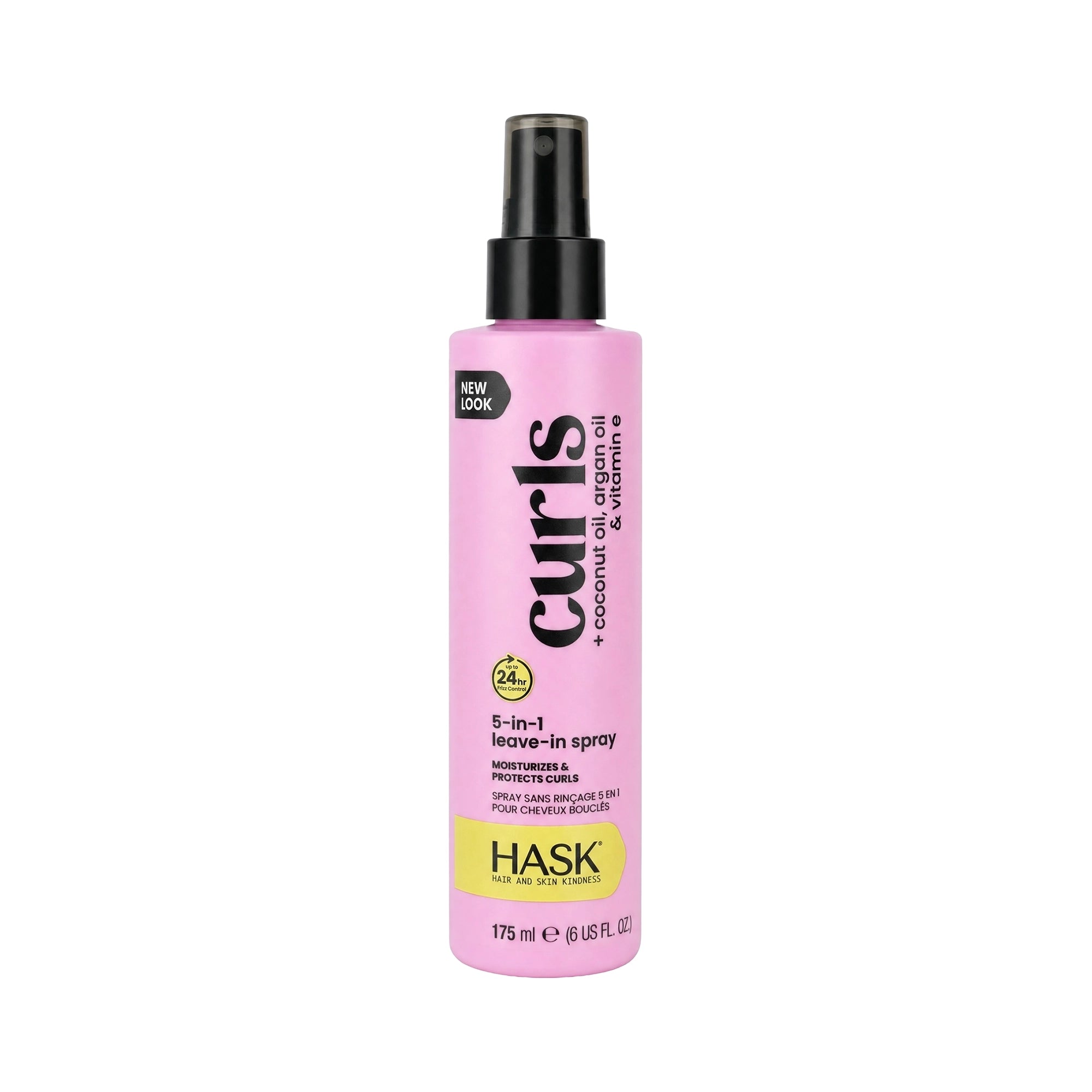 61526-Hask Curls Coconut Oil Argan Oil & Vitamin E 5in1 Spray 175ml