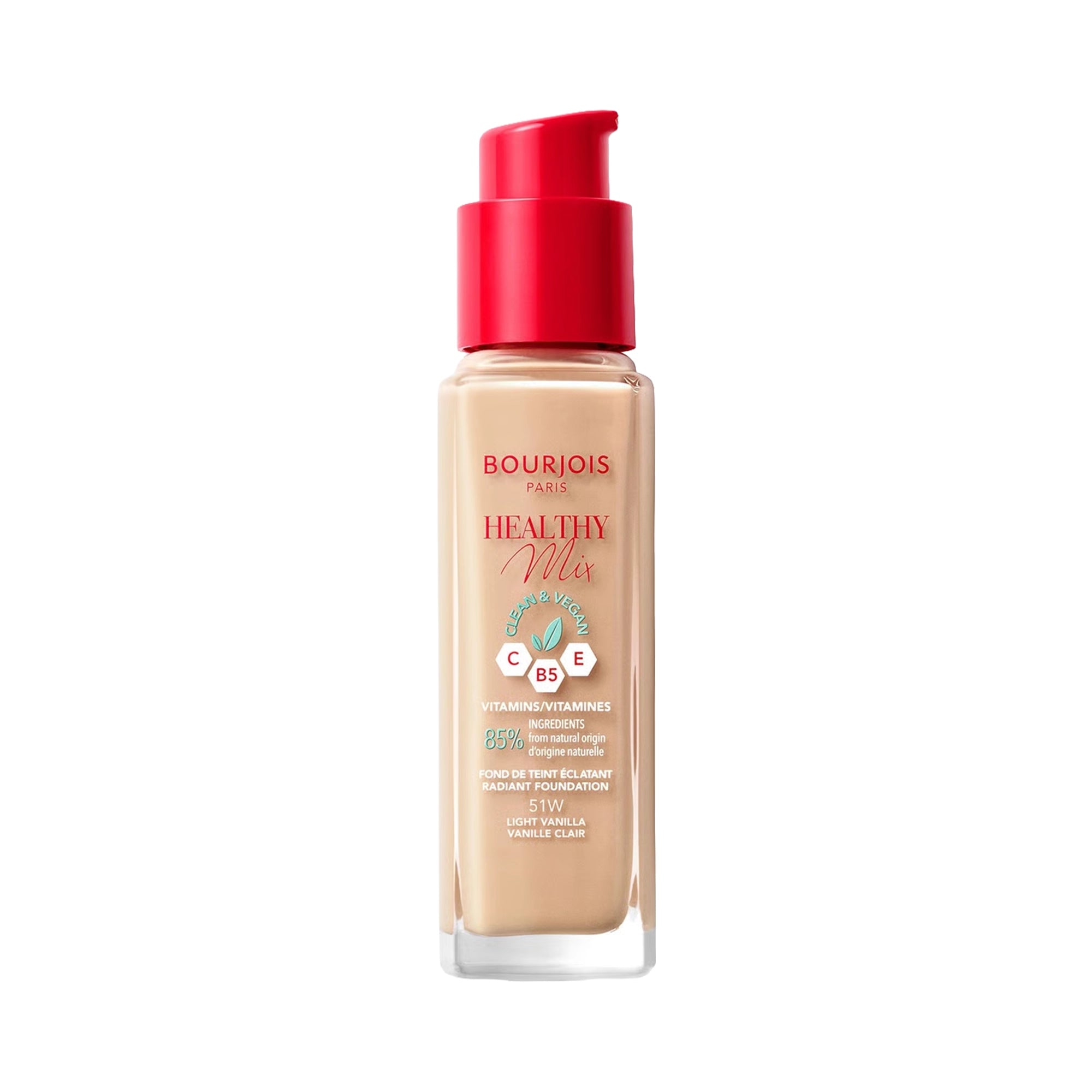 61528-Bourjois Healthy Mix Anti-Fatigue Foundation 52W-Vanilla +1