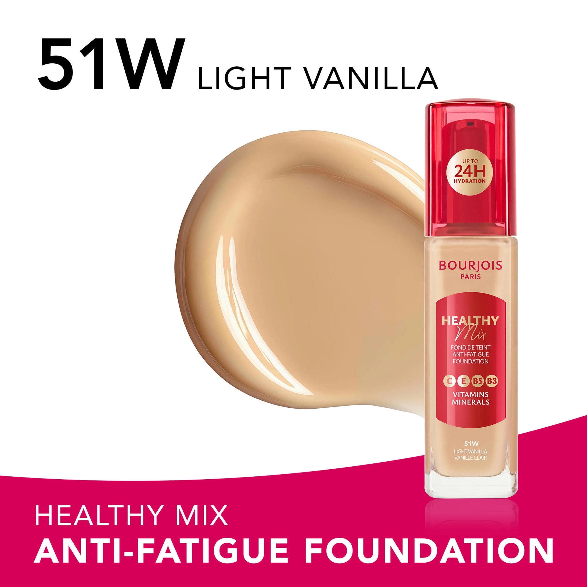 Bourjois Healthy Mix Anti-Fatigue Foundation51W-LightVanilla