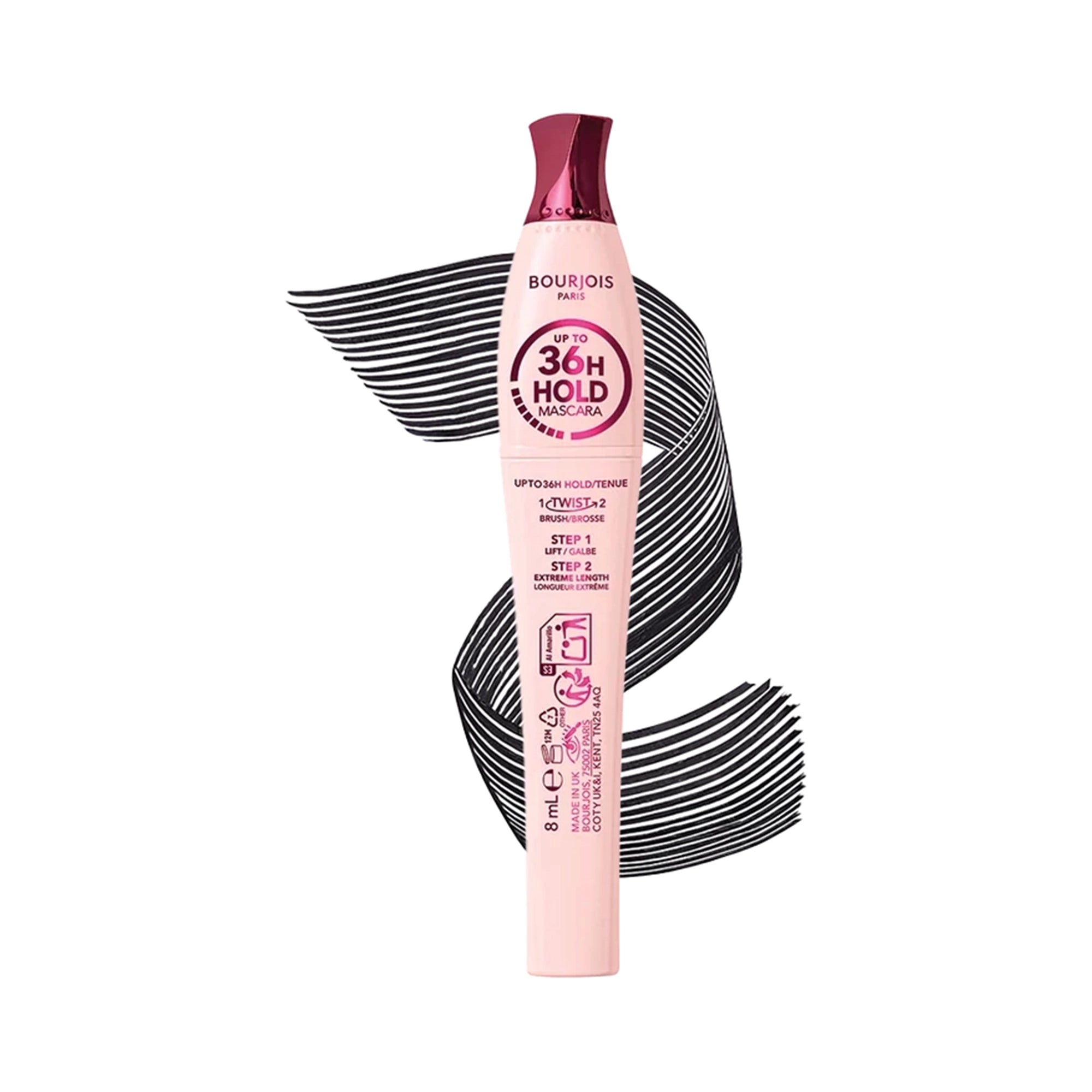 61545-Bourjois Up To 36H Hold Mascara 8ml 1-Black +1