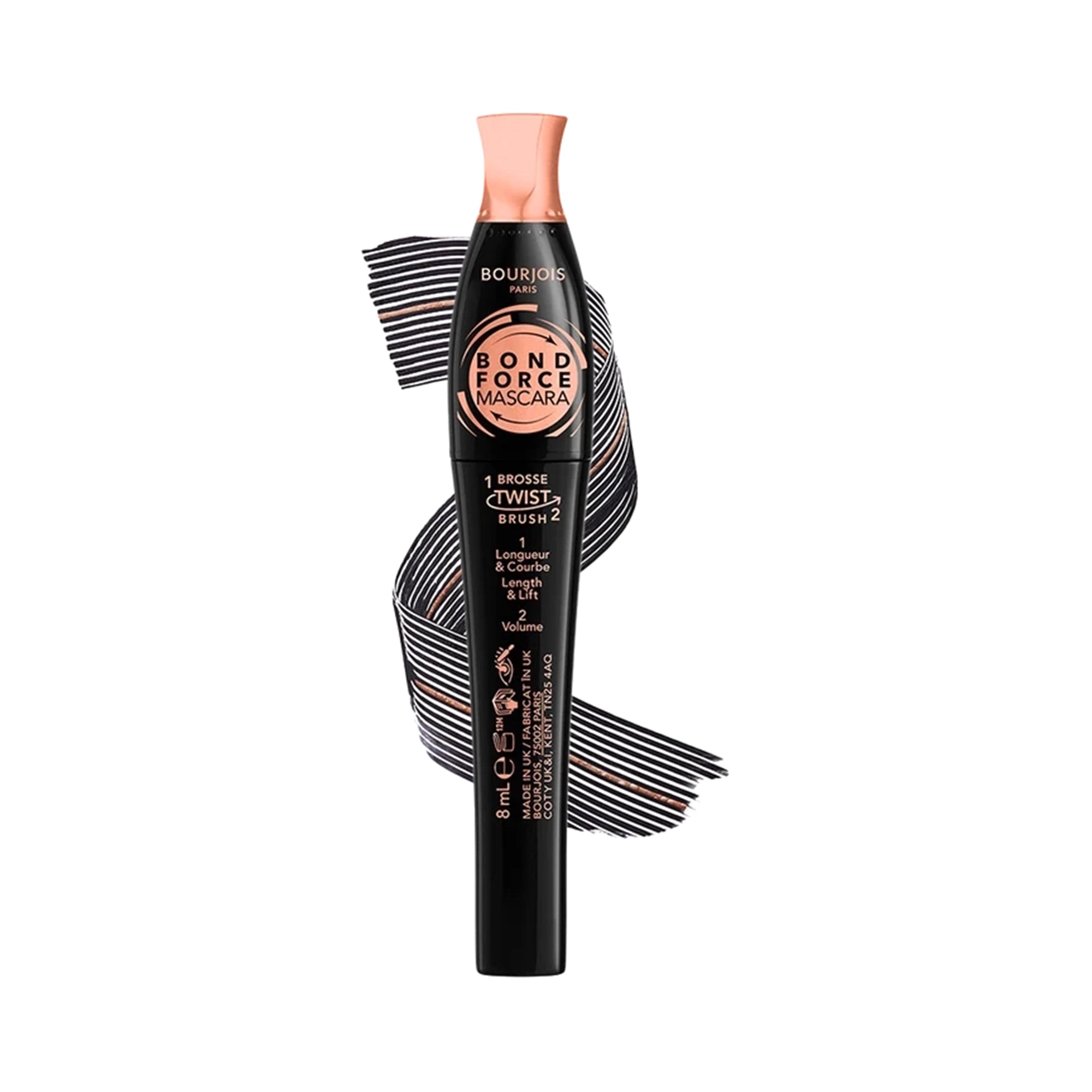 61546-Bourjois Bond Force Mascara 8ml 1-Black +1