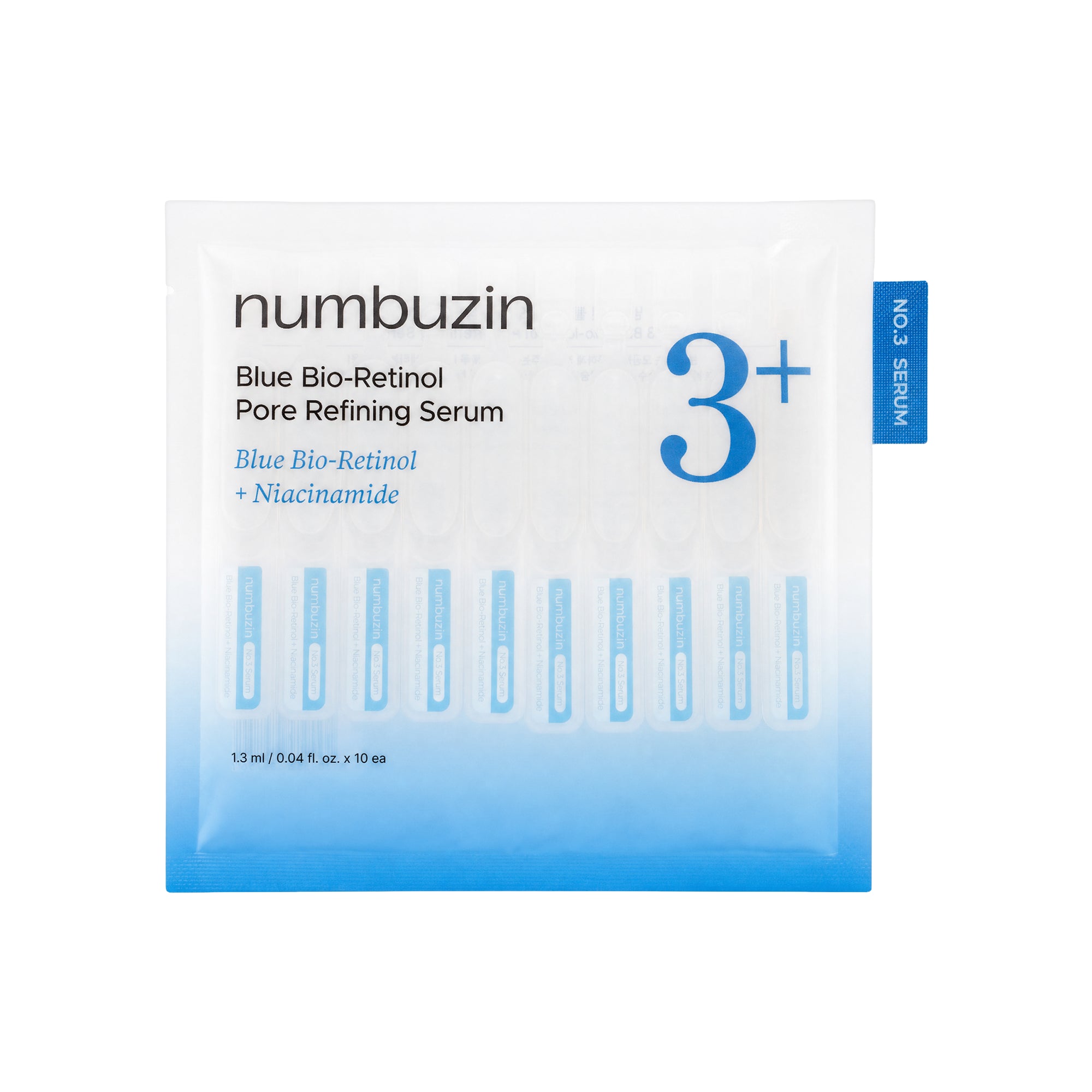 Numbuzin No.3+ Blue Bio-Retinol Pore Refining Serum 10X1.3ml