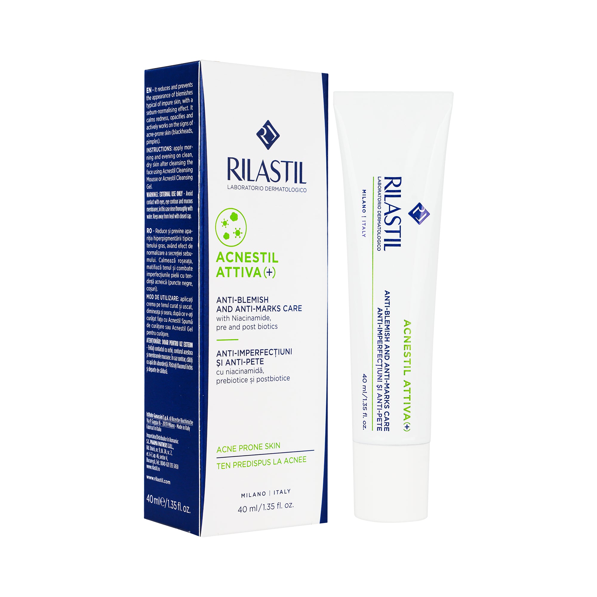 Rilastil Acnestil Attiva (+) Anti-Blemish&Anti-Marks Cr 40ml