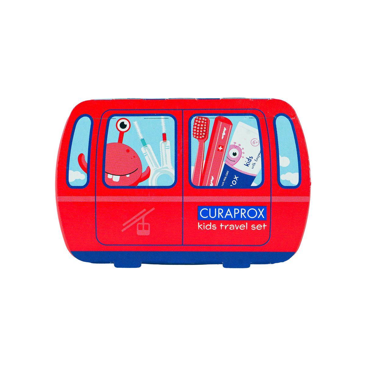 61565-Curaprox Travel Set Kids-Red +1