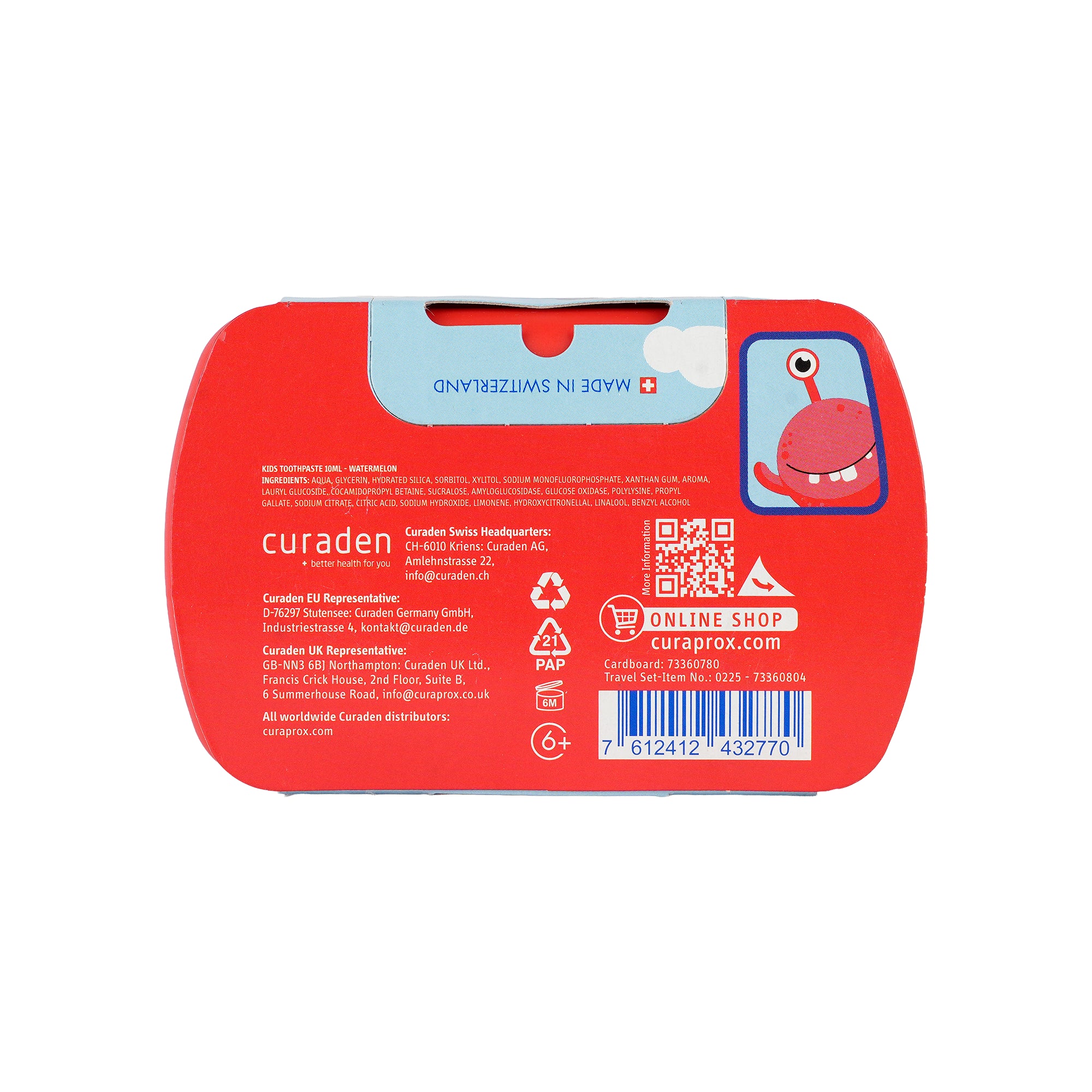 Curaprox Travel Set Kids-Red