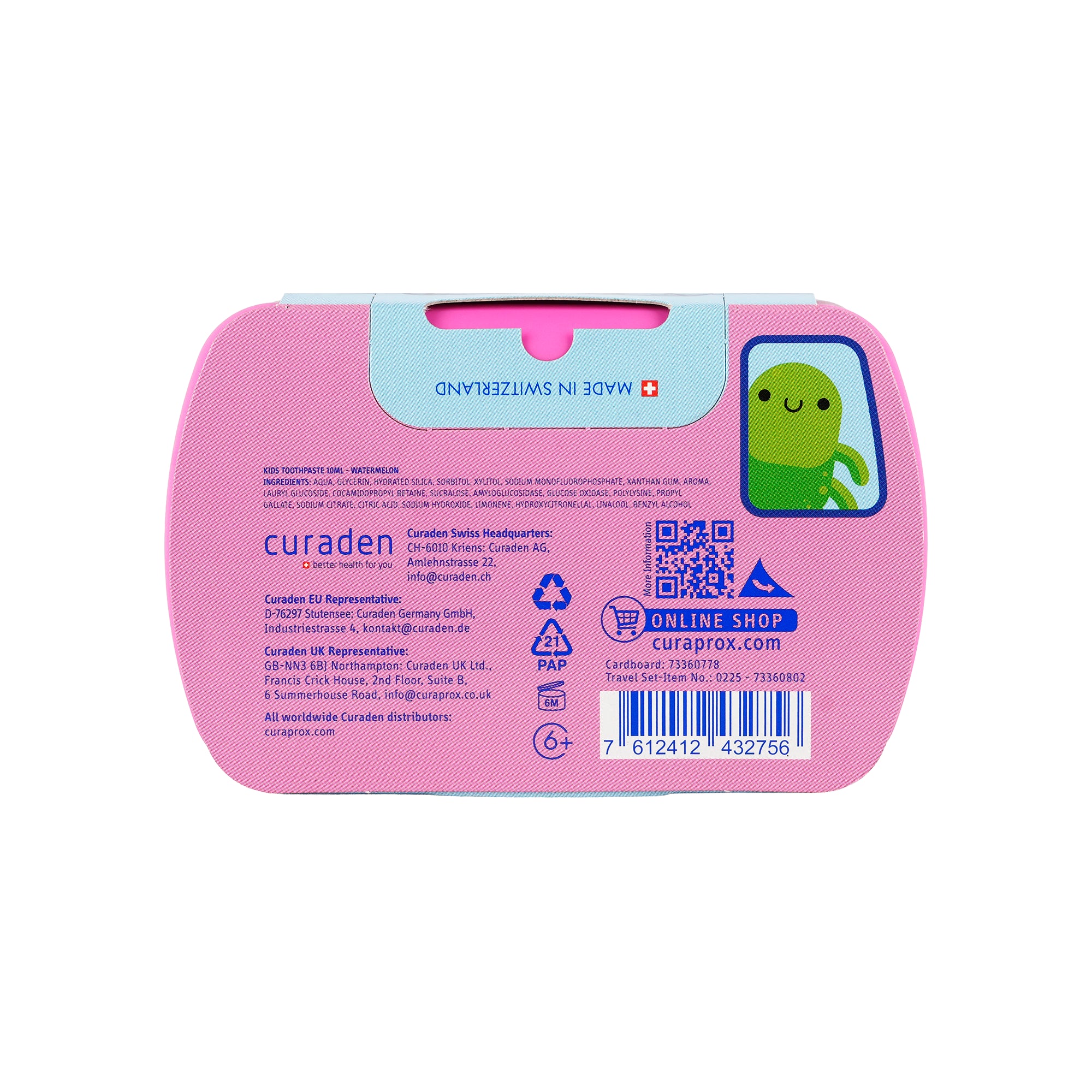 Curaprox Travel Set Kids-Pink