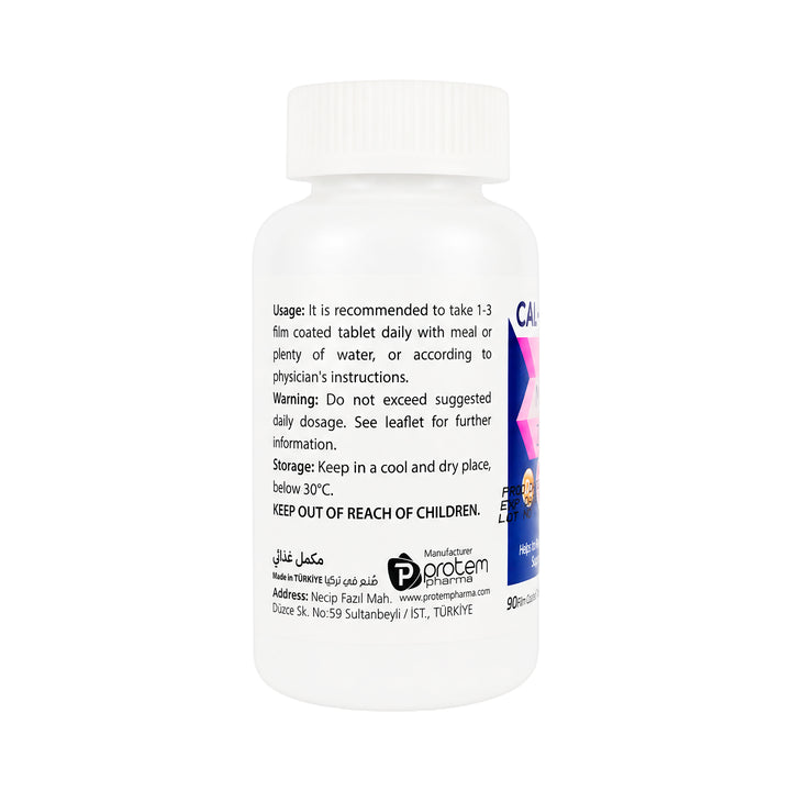 61568-Protem Pharma Cal-Mag-Zn+Vit D3 90 Tablets +2