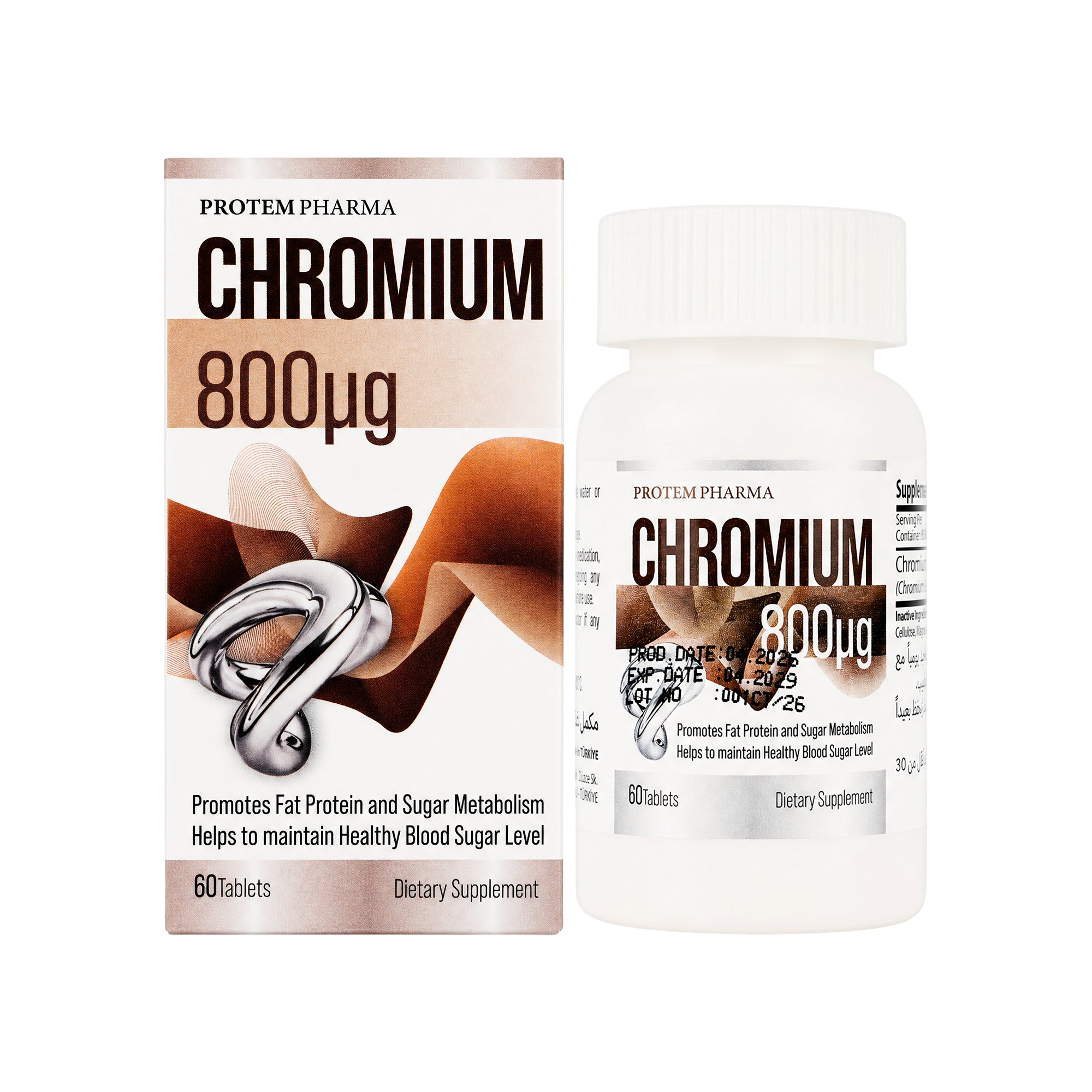 Protem Pharma Chromium 800mcg 60 Tablets
