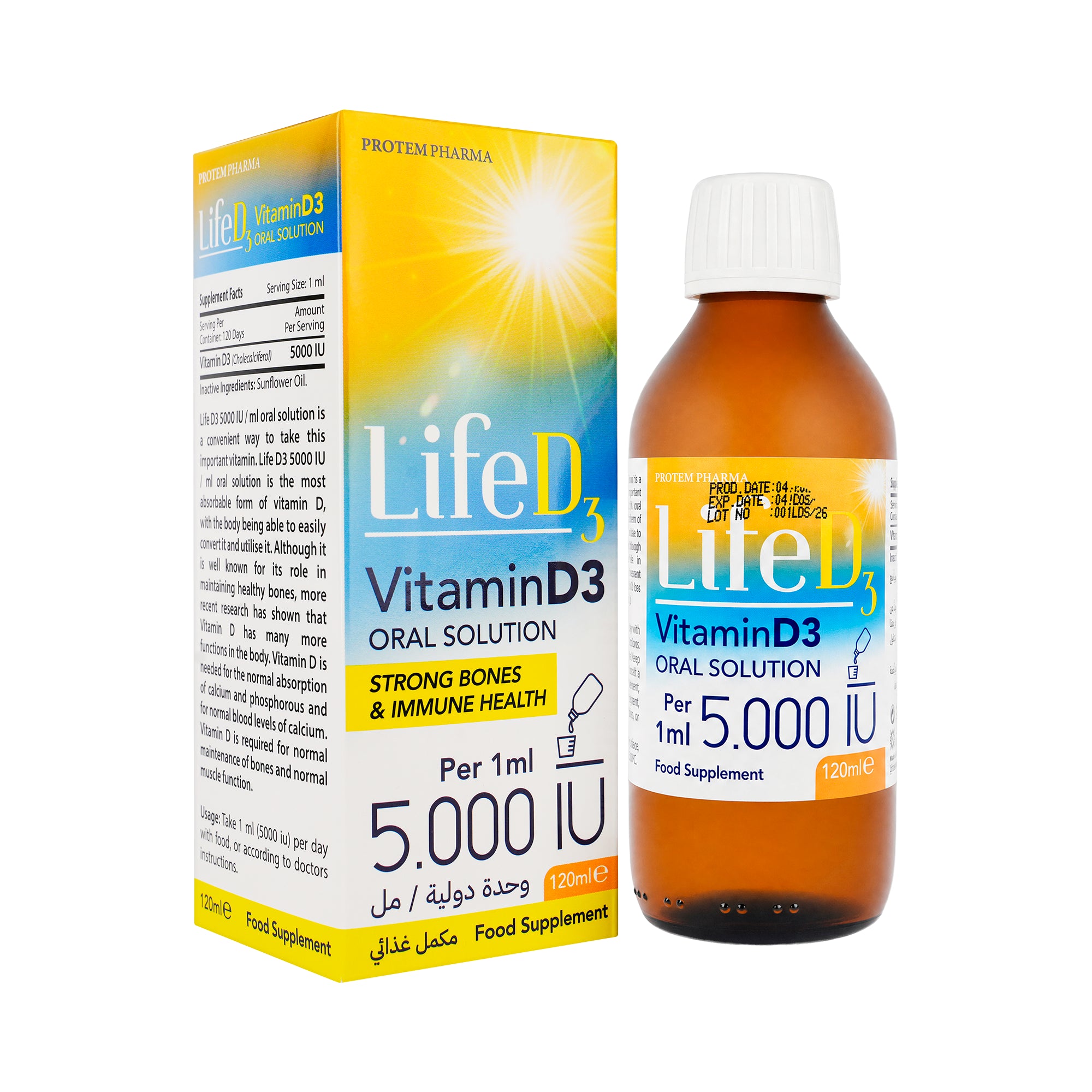 61570-Protem Pharma Life D3 5000IU 120ml +4