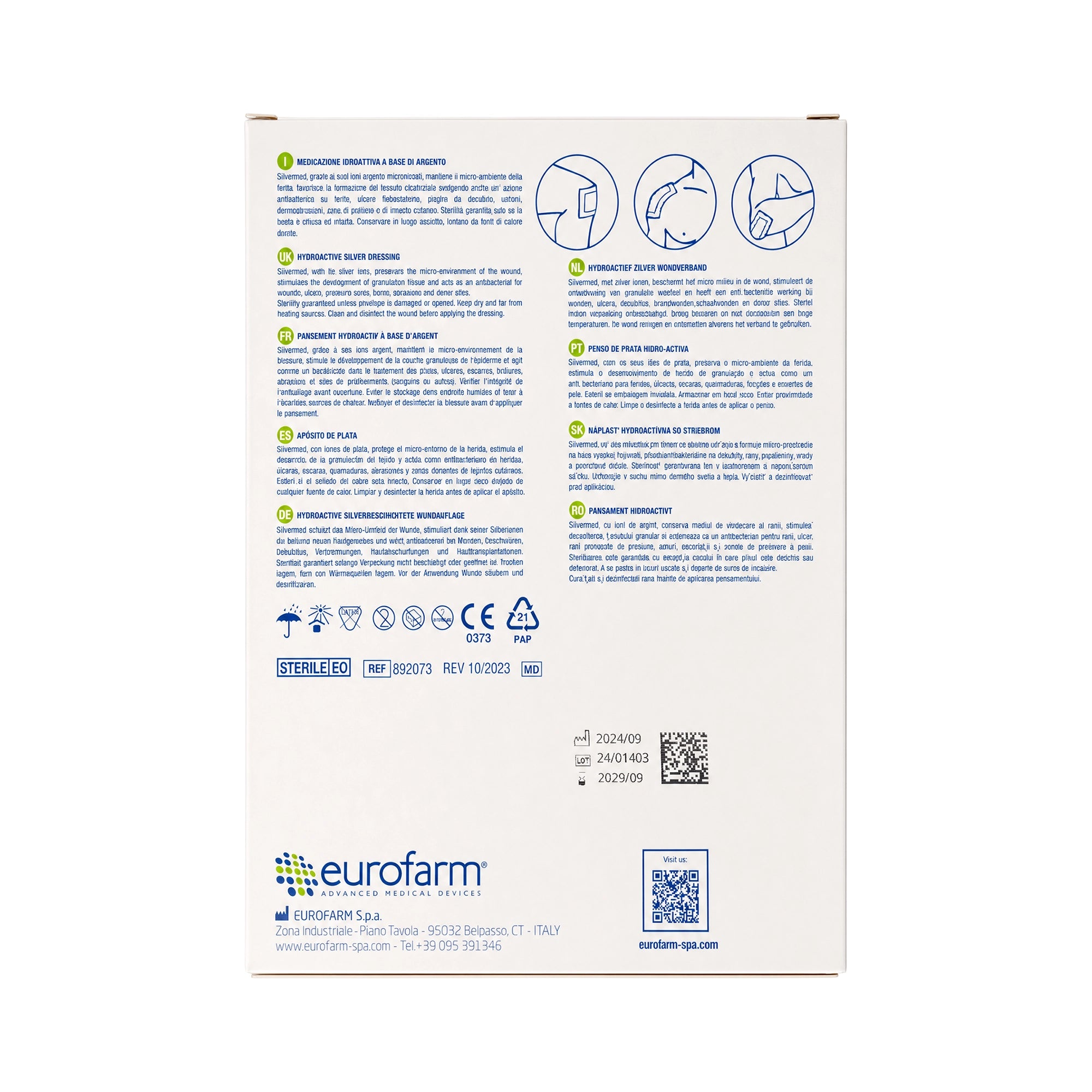 61572-Eurofarm Silvermed SB 10x10cm 5pcs +1