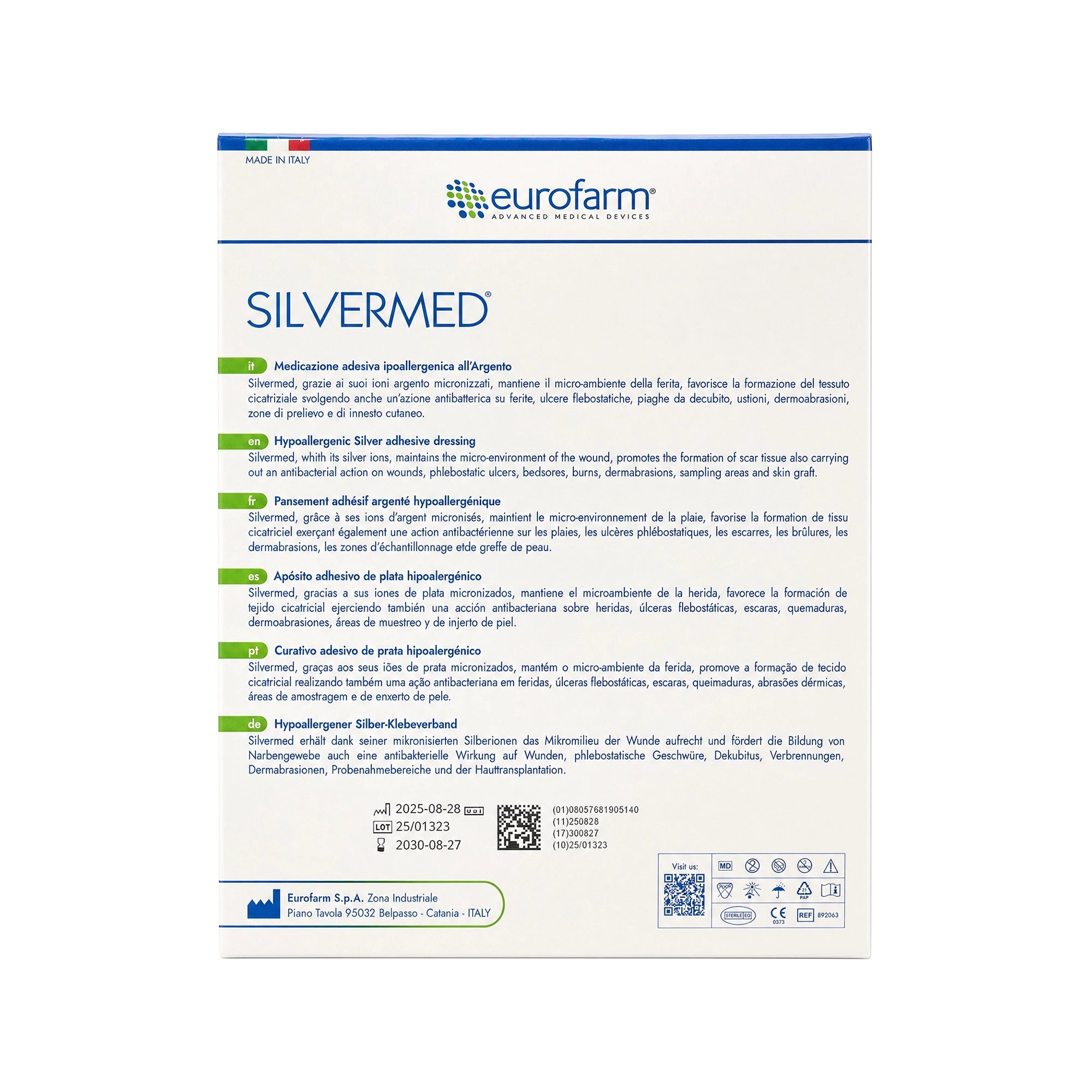61573-Eurofarm Silvermed Plaster 10x10cm 5pcs +1