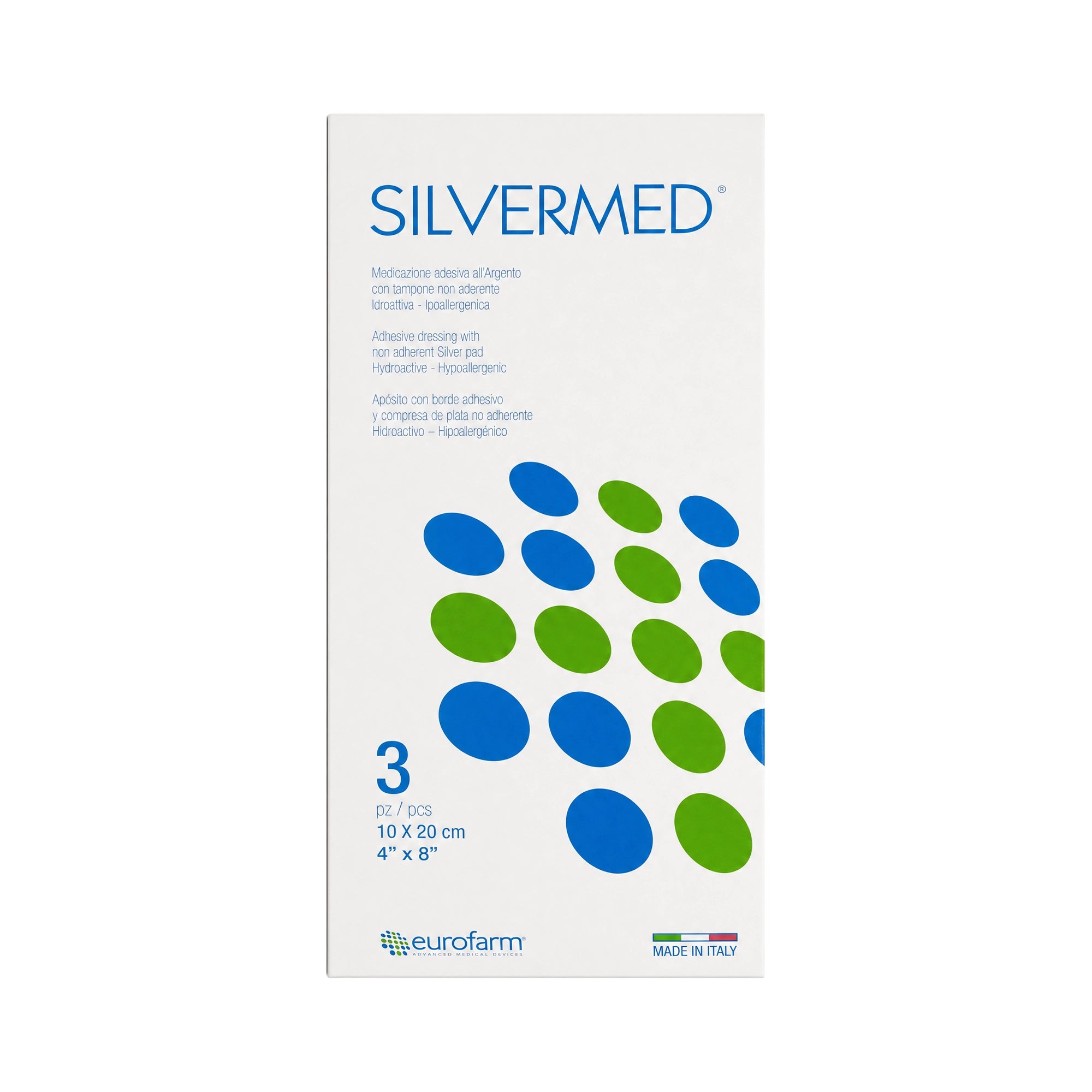 61574-Eurofarm Silvermed Plaster 10x20cm 3pcs 
