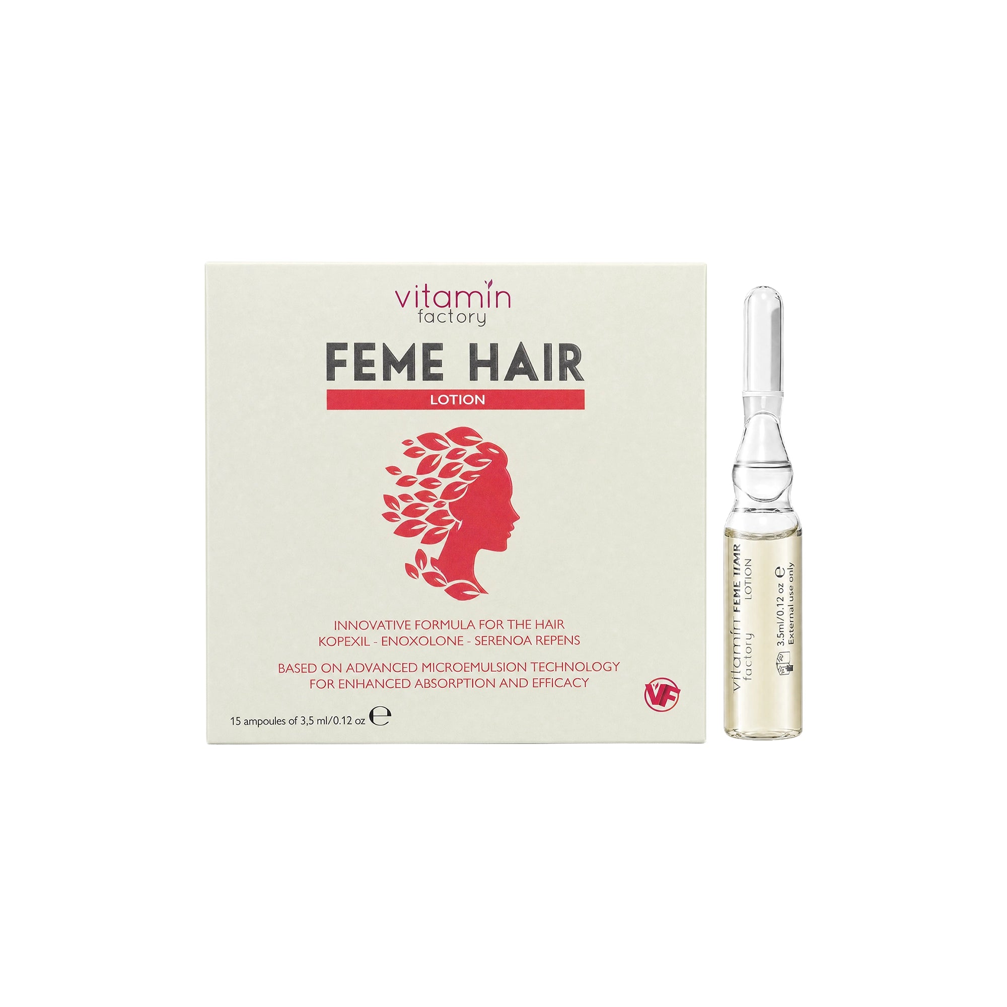 61587-Feme Hair Lotion 15X3.5 Ampoules +1