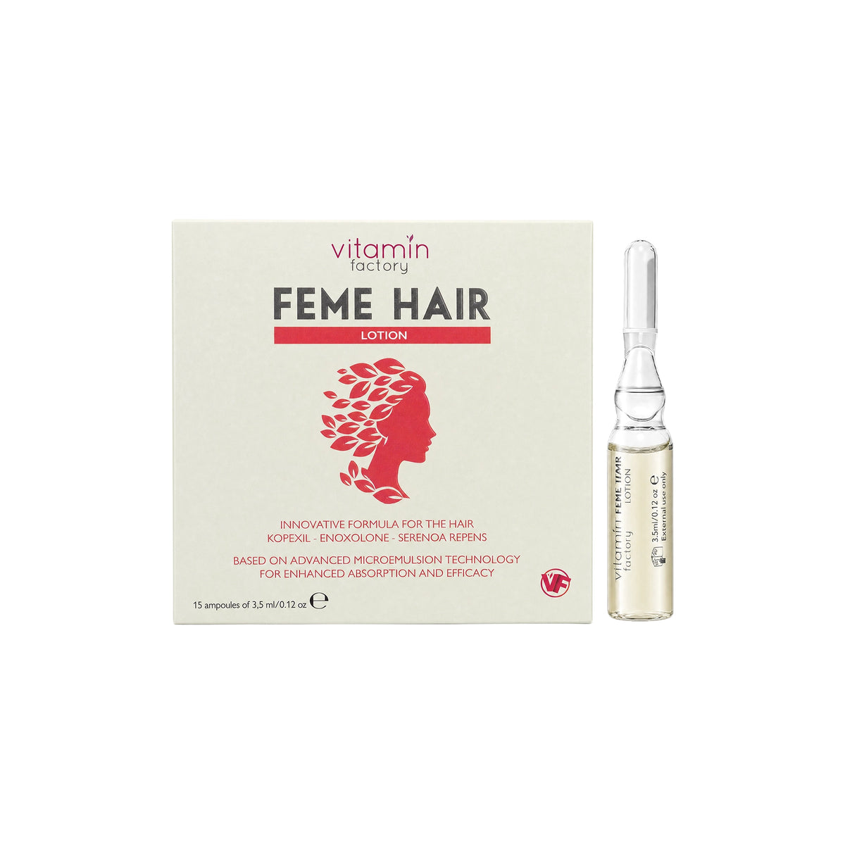 61587-Feme Hair Lotion 15X3.5 Ampoules +1