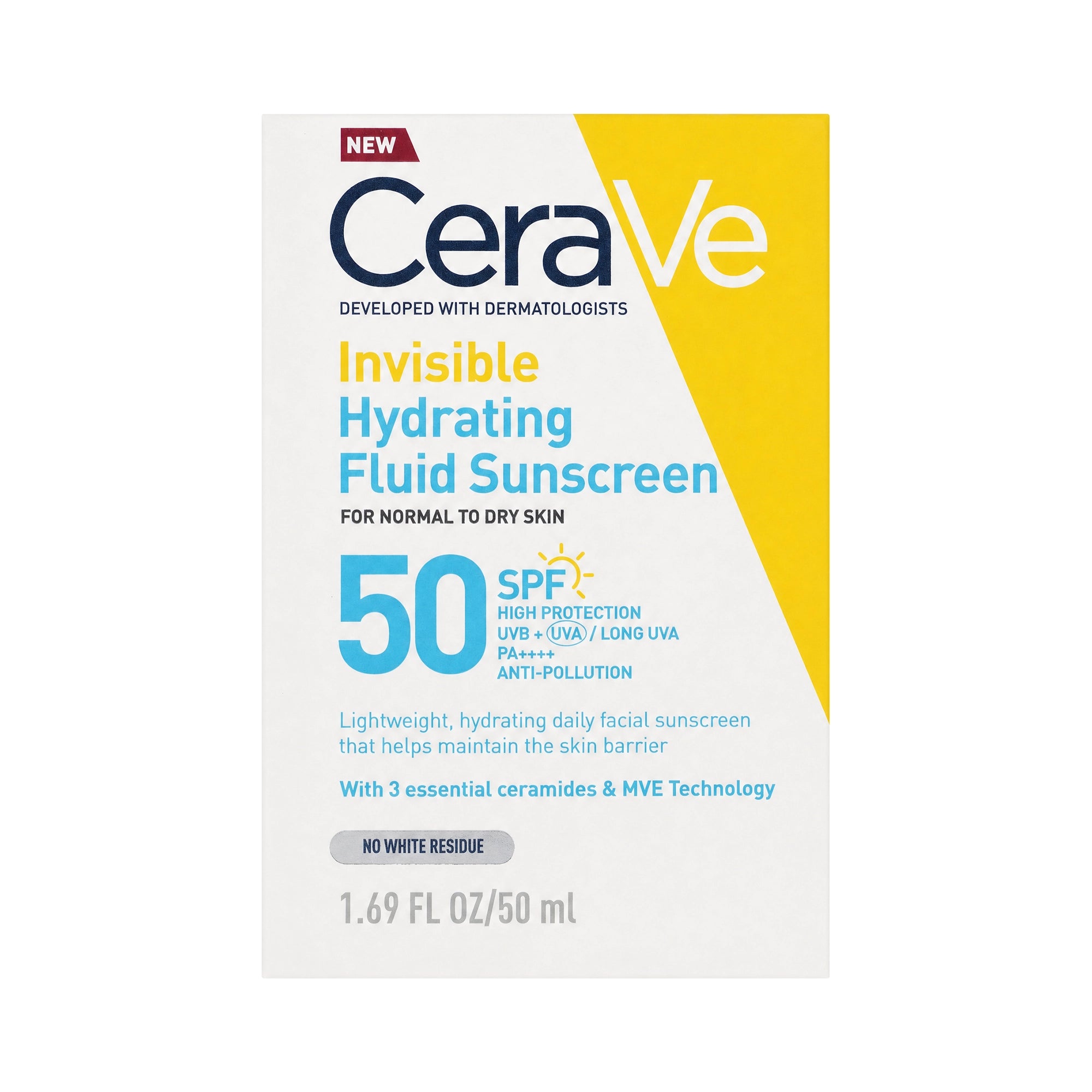 Cerave Invisible Hydrating Fluid Sun Screen SPF50 50ml