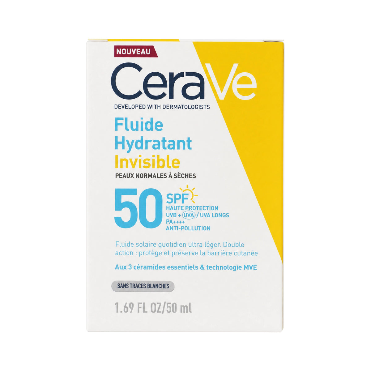 61589-Cerave Invisible Hydrating Fluid Sun Screen SPF50 50ml +1