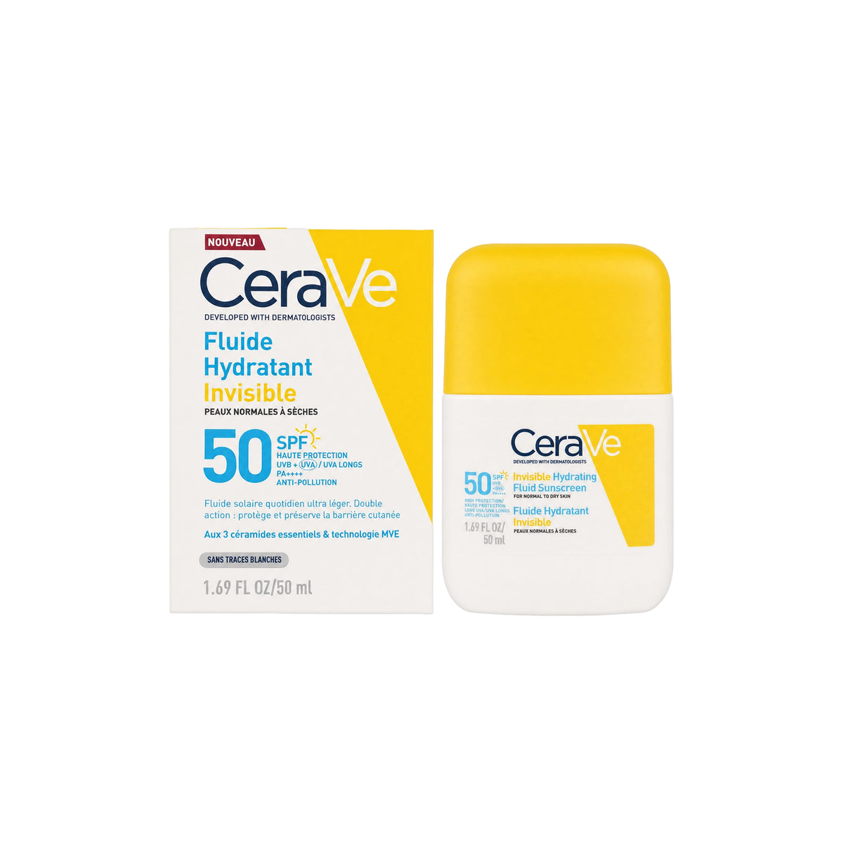 61589-Cerave Invisible Hydrating Fluid Sun Screen SPF50 50ml
