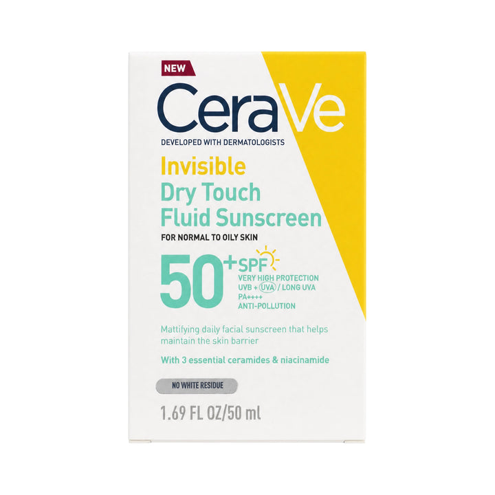 61590-Cerave Invisible Dry Touch Fluid Sun Screen SPF50+ 50ml +1
