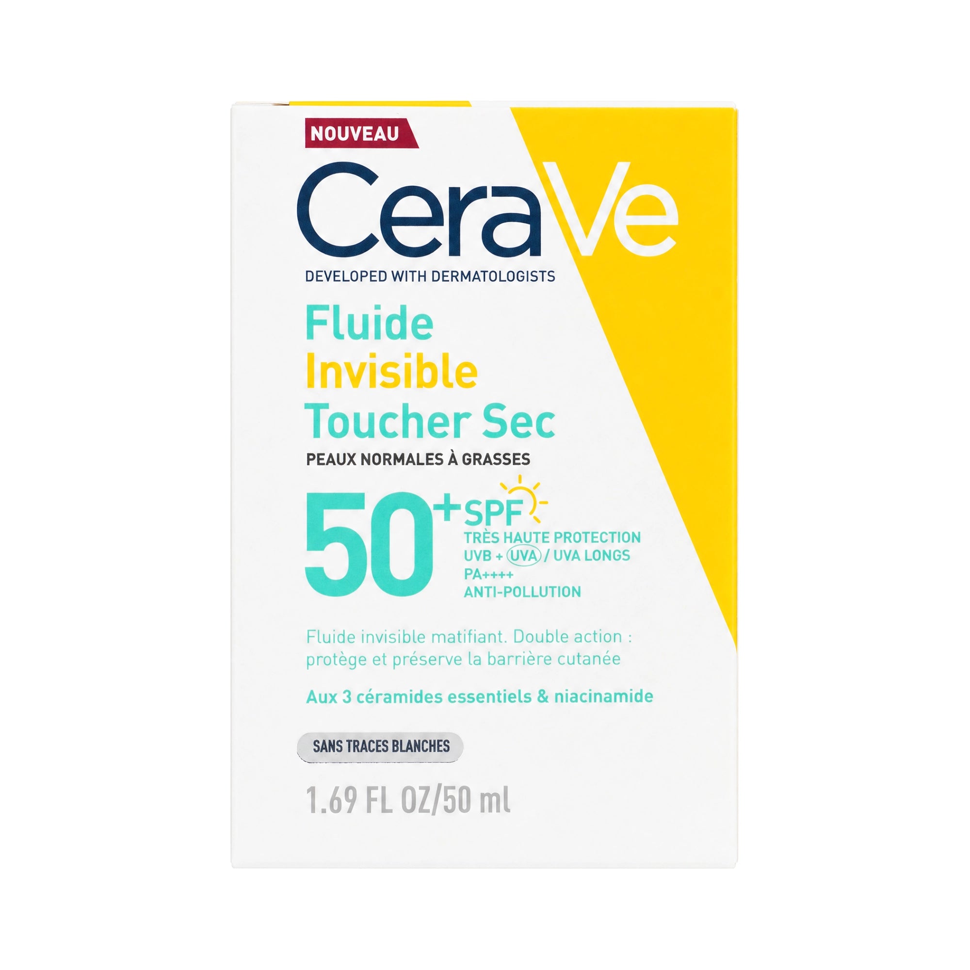 Cerave Invisible Dry Touch Fluid Sun Screen SPF50+ 50ml