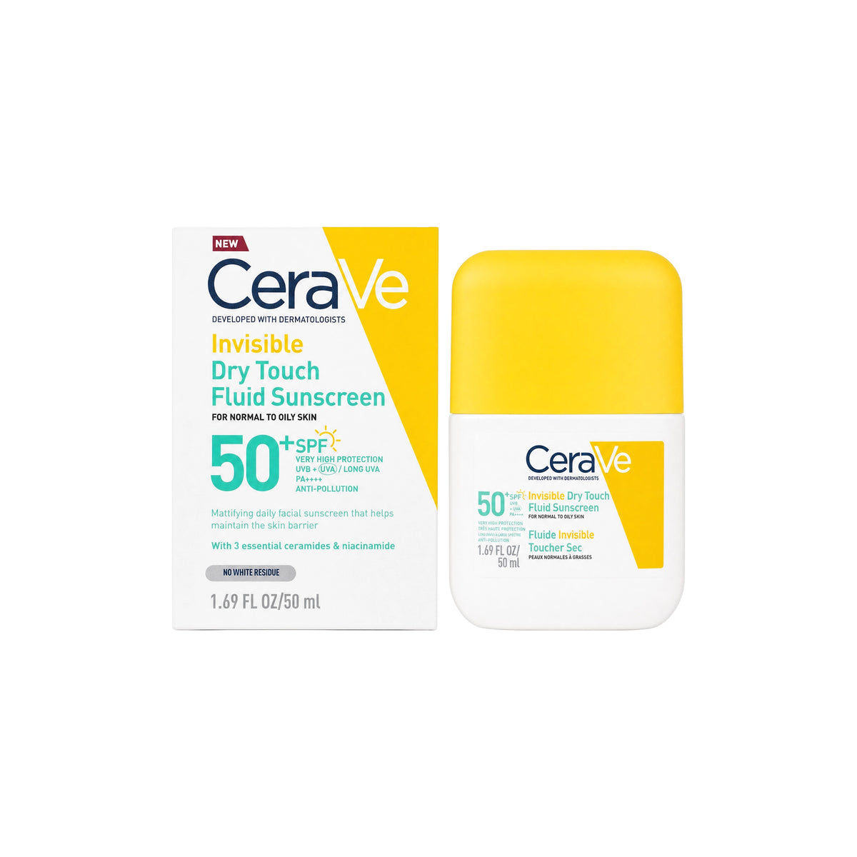 61590-Cerave Invisible Dry Touch Fluid Sun Screen SPF50+ 50ml